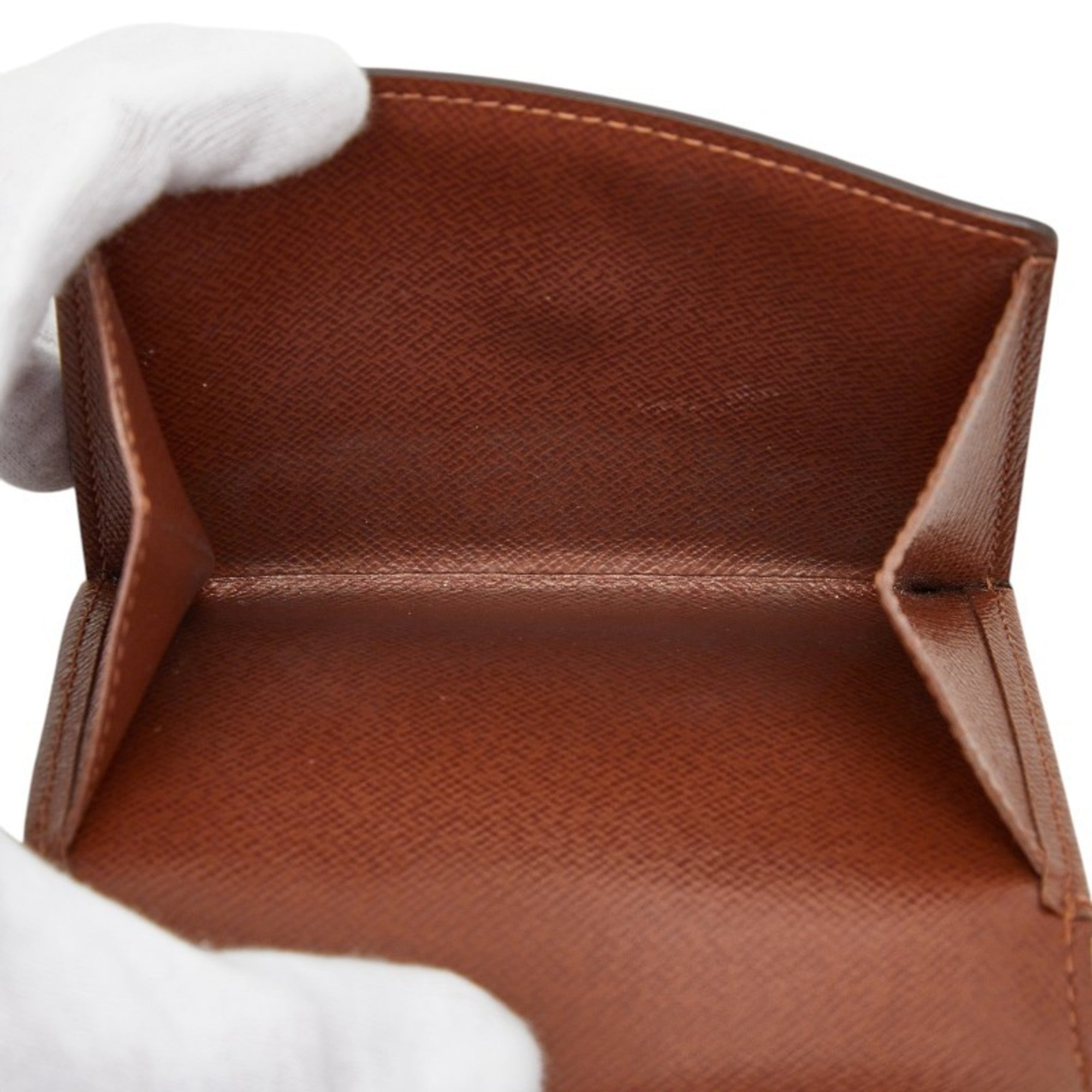 Louis Vuitton Monogram Brown Leather Pvc Wallet (Bi-Fold) (Pre-Owned)