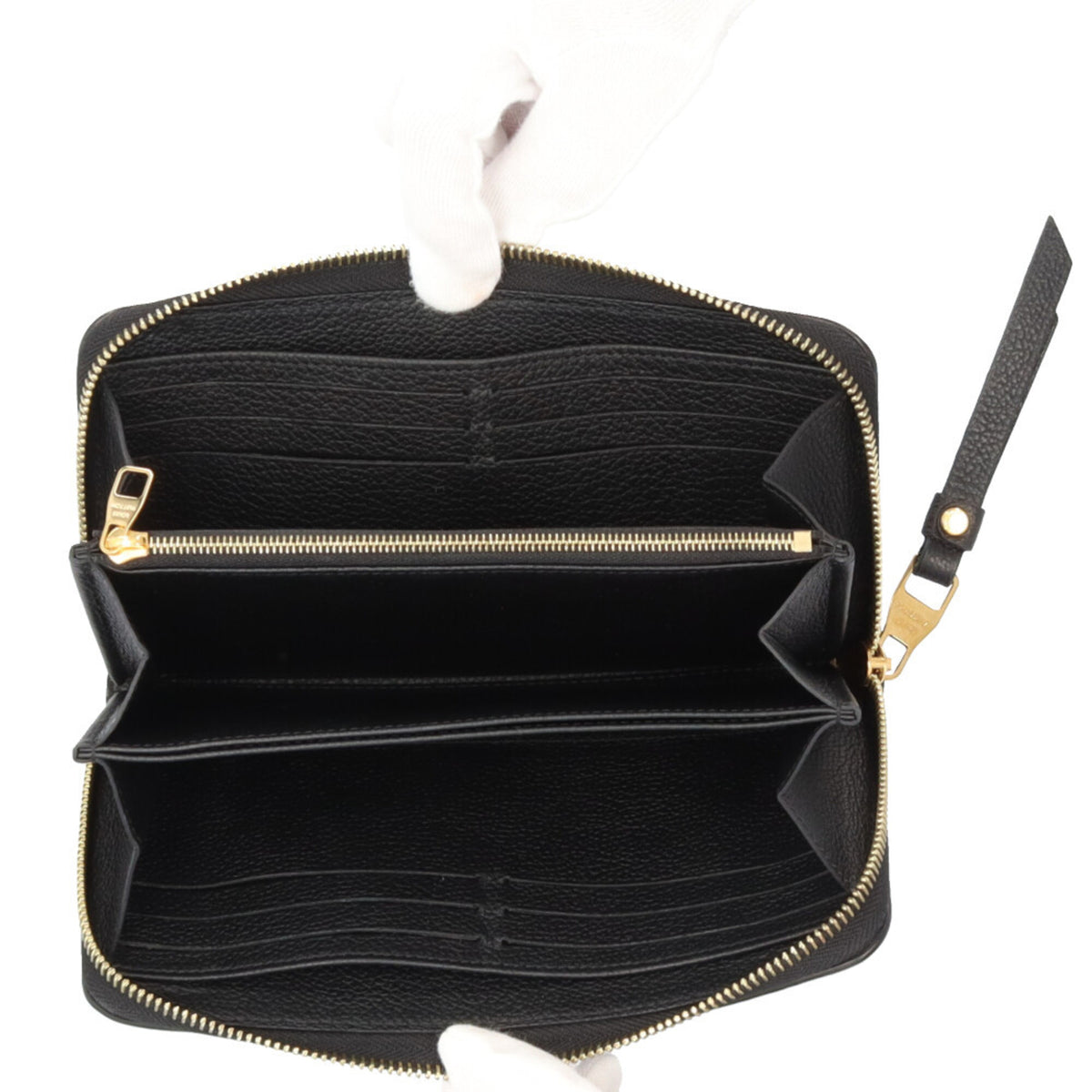 Louis Vuitton Beige Black Noir Monogram Empreinte Long Wallet (Bi-Fold) (Pre-Owned)