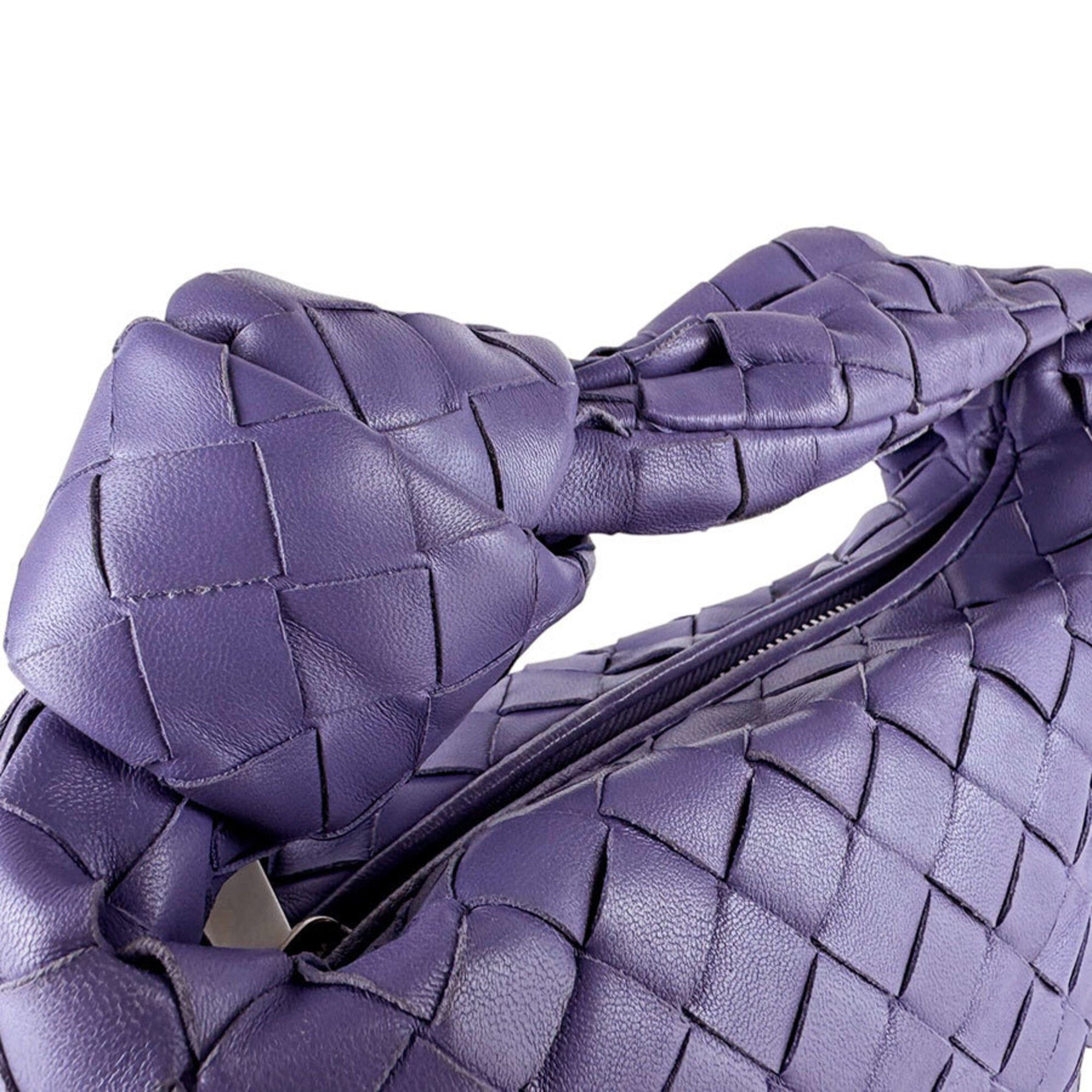 Bottega Veneta Purple Leather Handbag (Pre-Owned)
