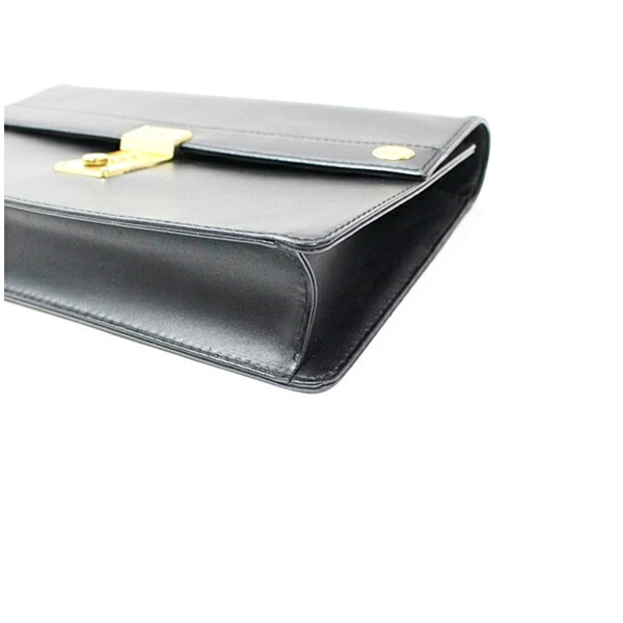 Dunhill Beige Black Leather Clutch Bag (Pre-Owned)