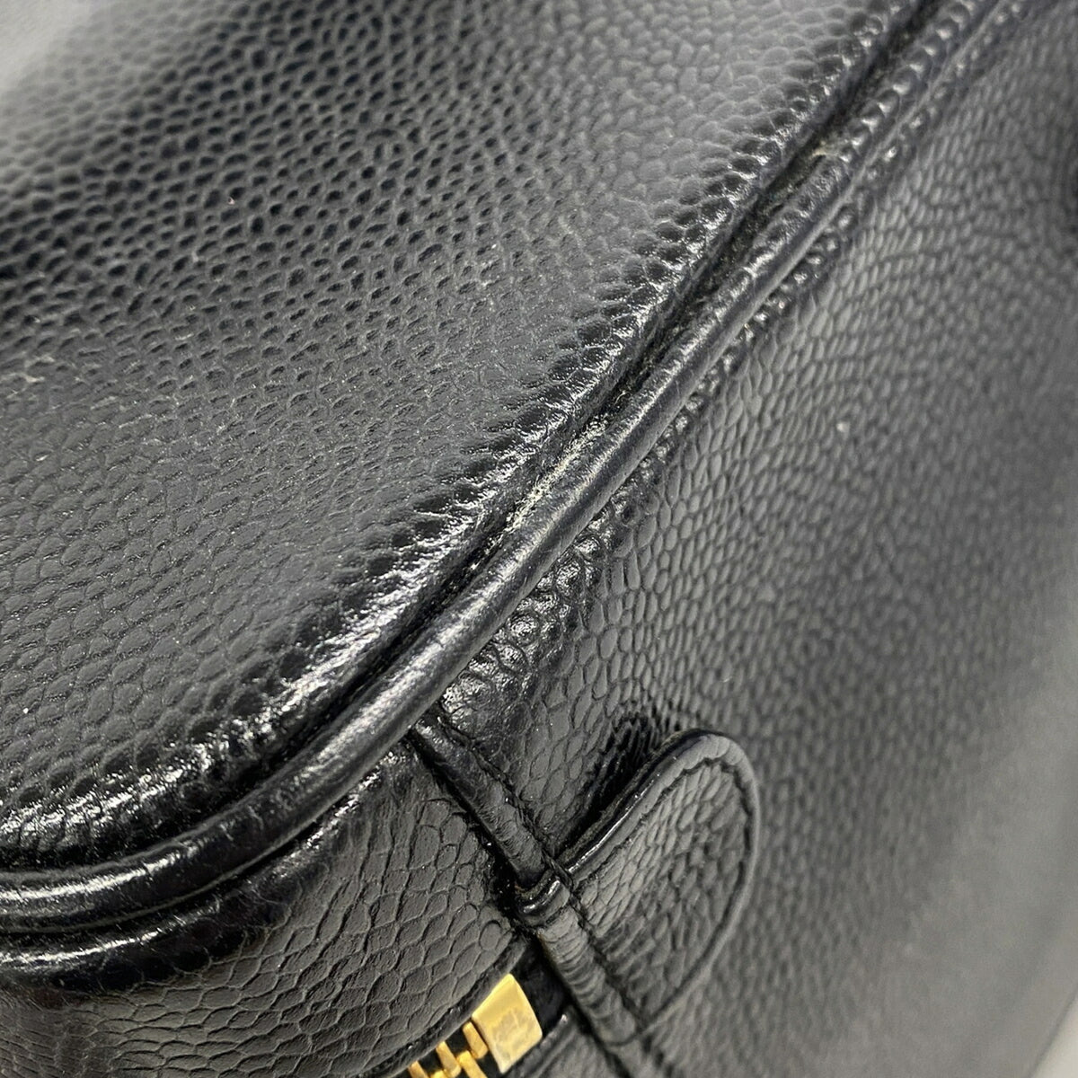 Chanel Black Grained Calfskin Vanity Bag (Pre-Owned)