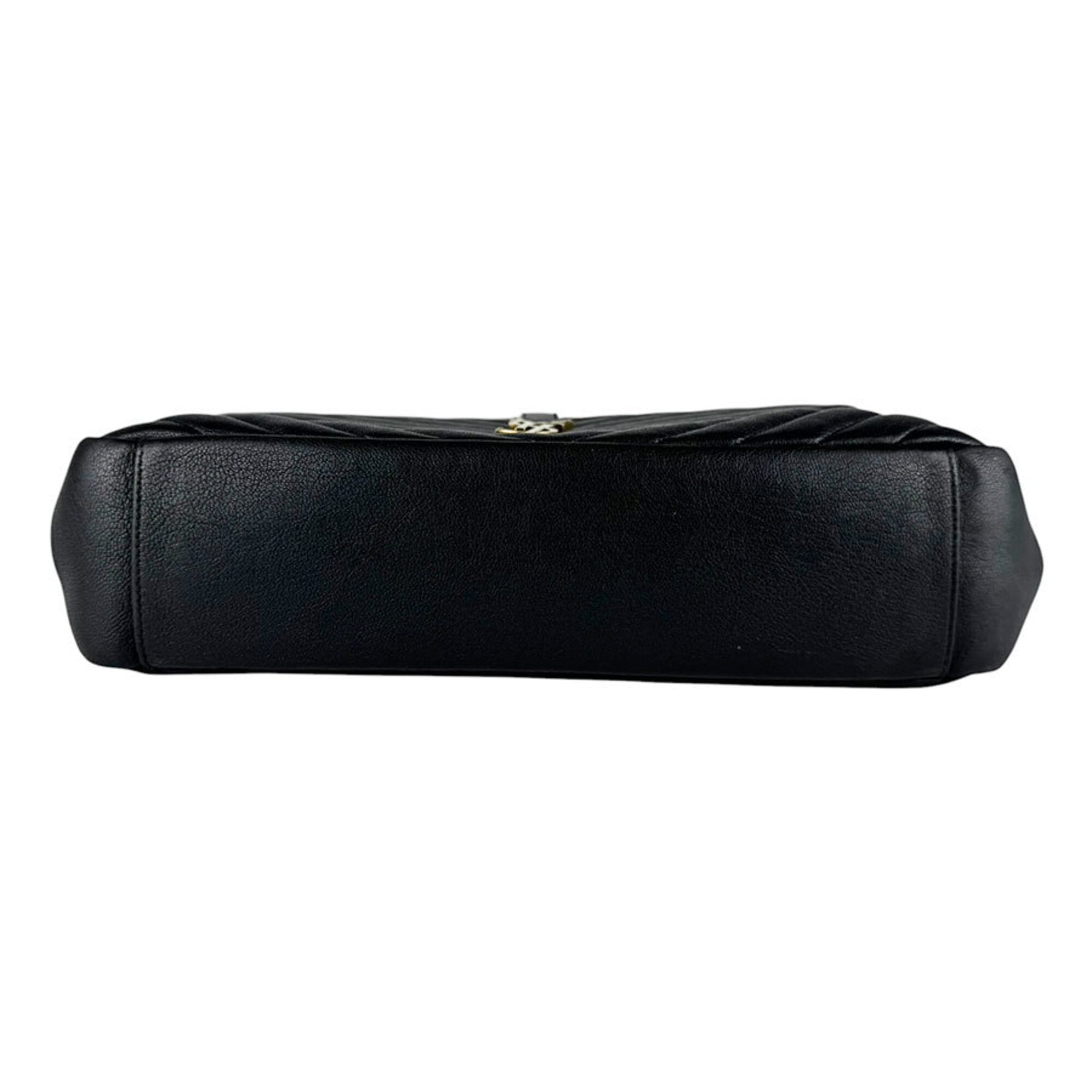 Saint Laurent Black Leather Handbag Shoulder Bag (Pre-Owned)
