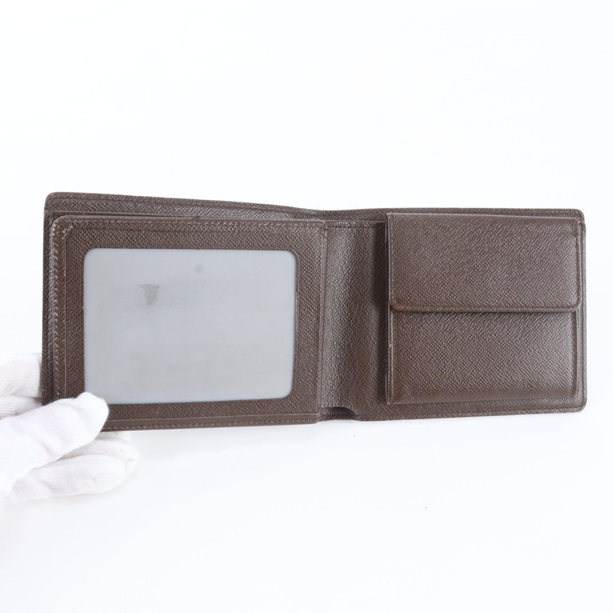 Louis Vuitton Ebene Leather Coated Canvas Wallet (Bi-Fold) (Pre-Owned)