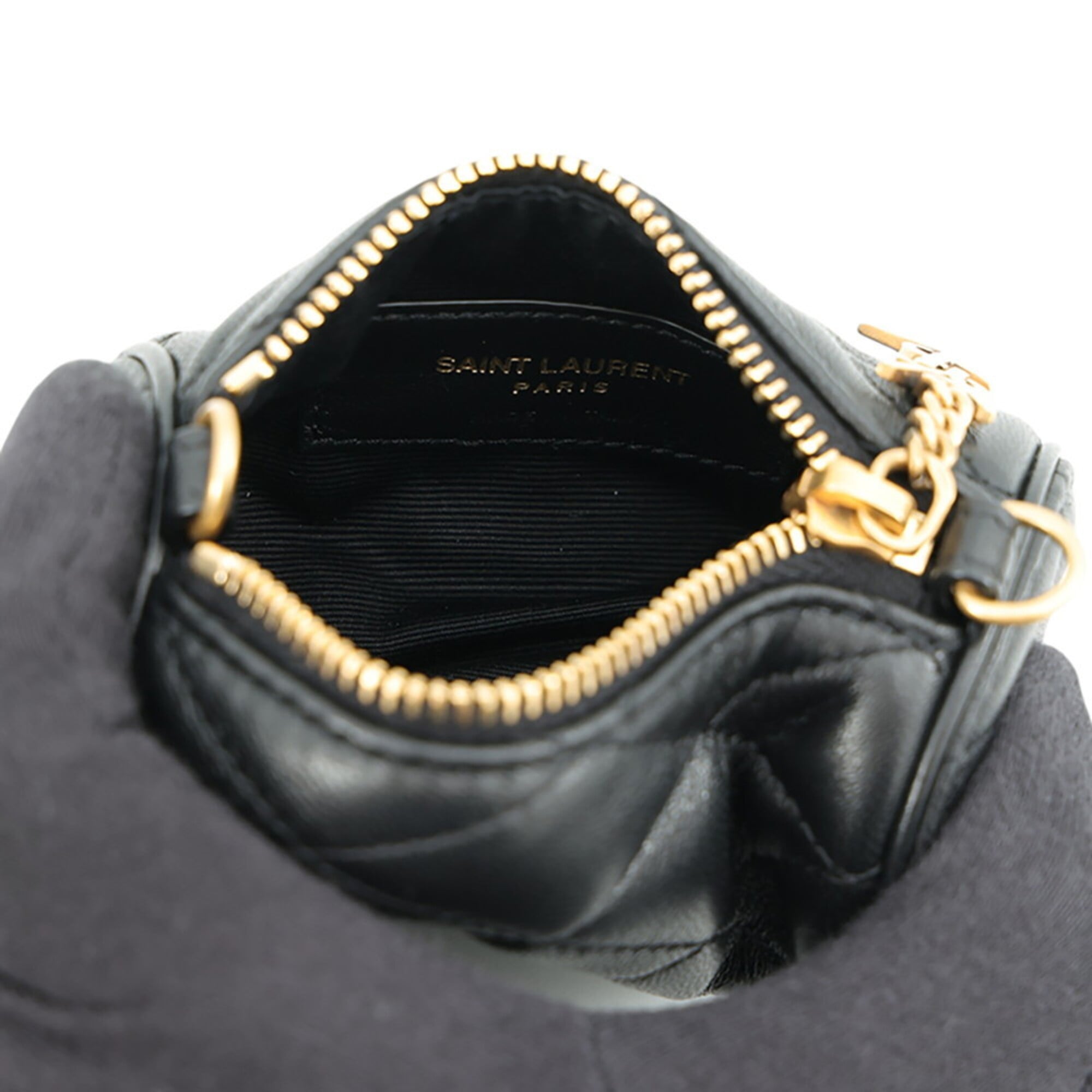 Yves Saint Laurent Black Leather Handbag Shoulder Bag (Pre-Owned)