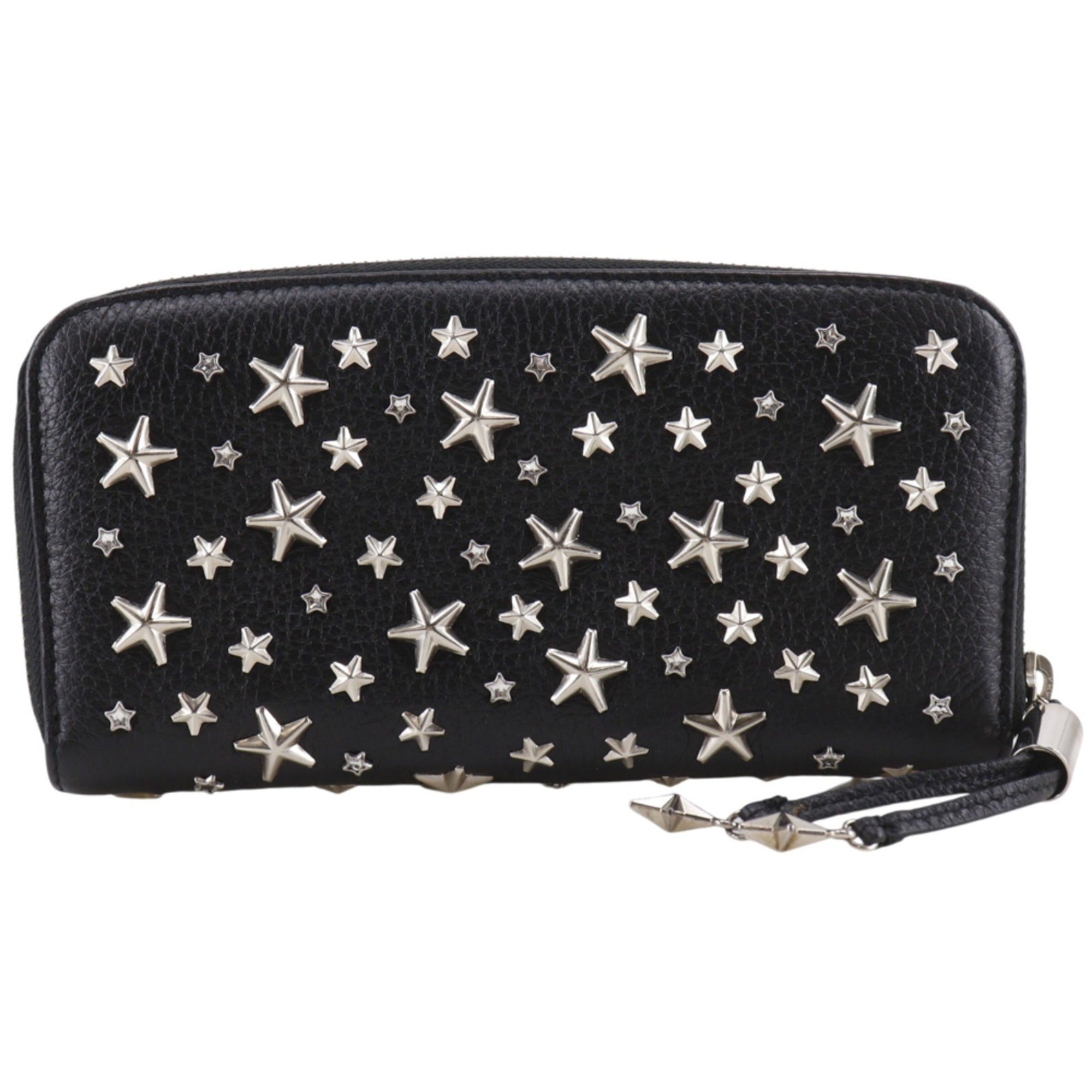 Jimmy Choo Black Leather Long Wallet (Bi-Fold) (Pre-Owned)