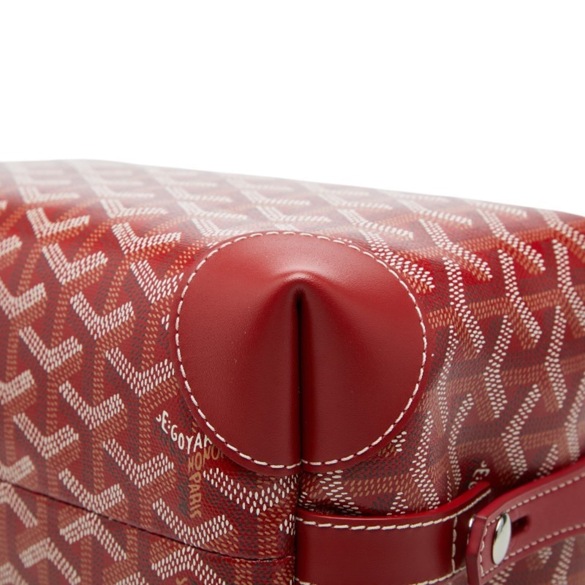 Goyard Red Color Pvc Leather Handbag (Pre-Owned)