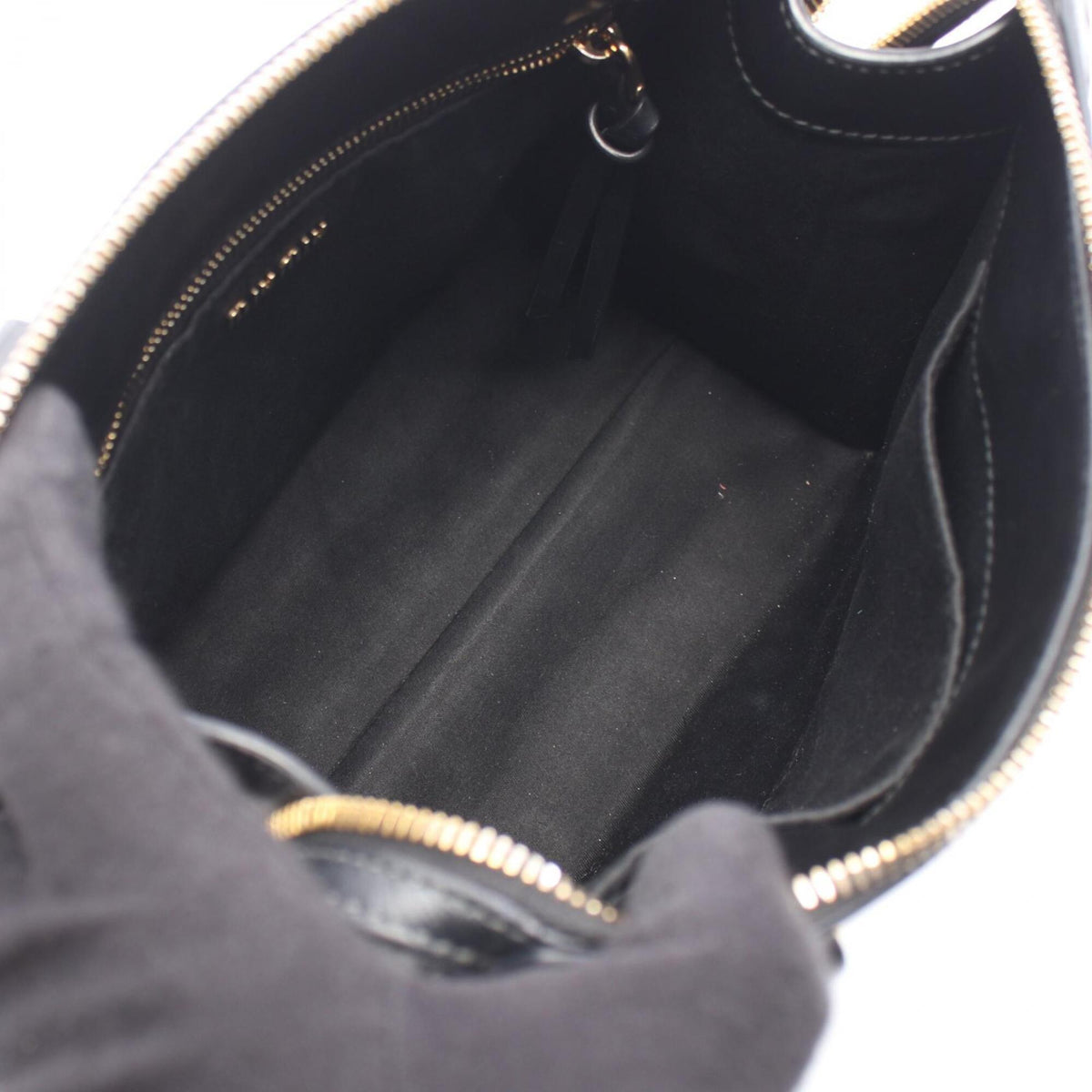 Miu Miu Black Leather Handbag Pouch (Pre-Owned)