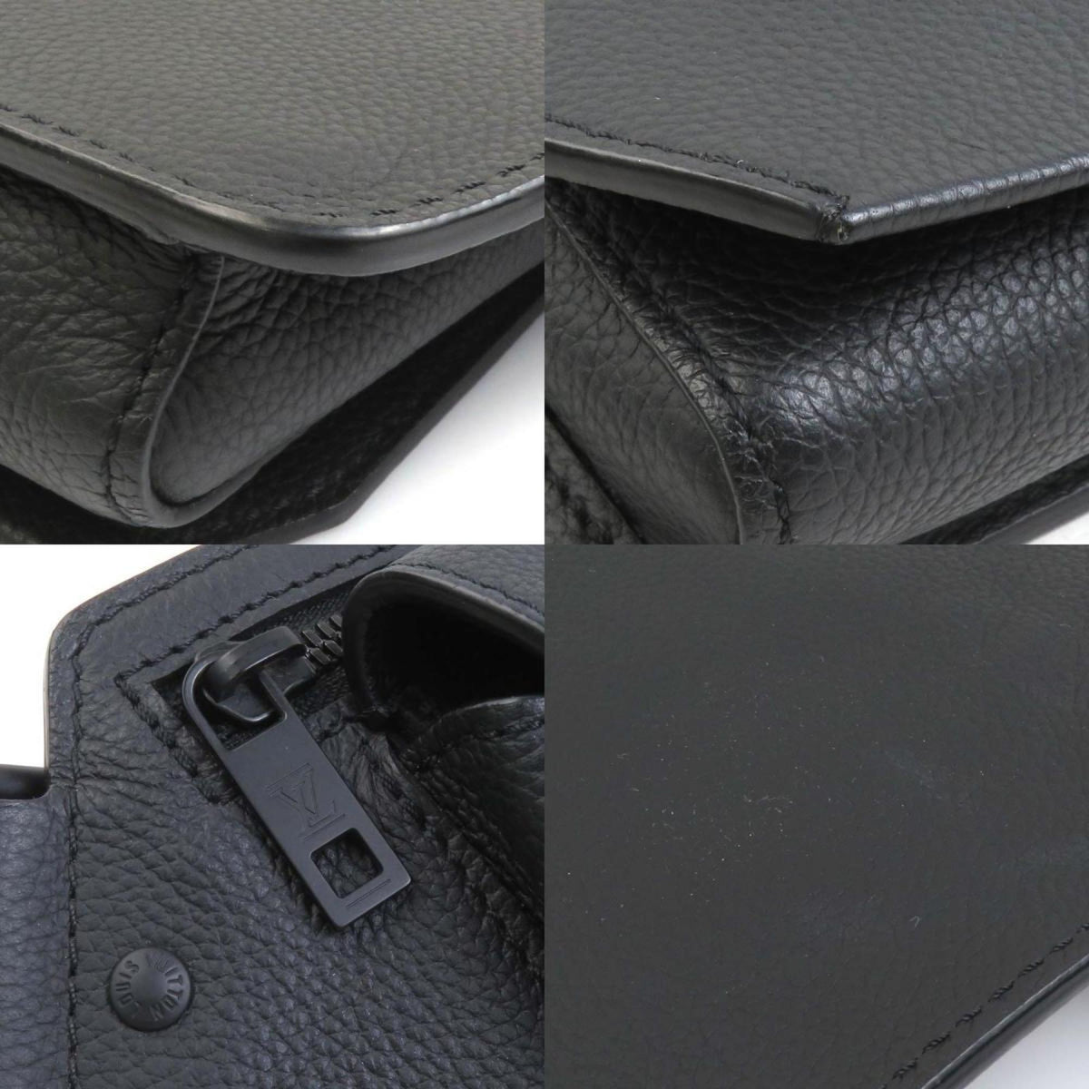 Louis Vuitton Black Leather Sling Bag (Pre-Owned)