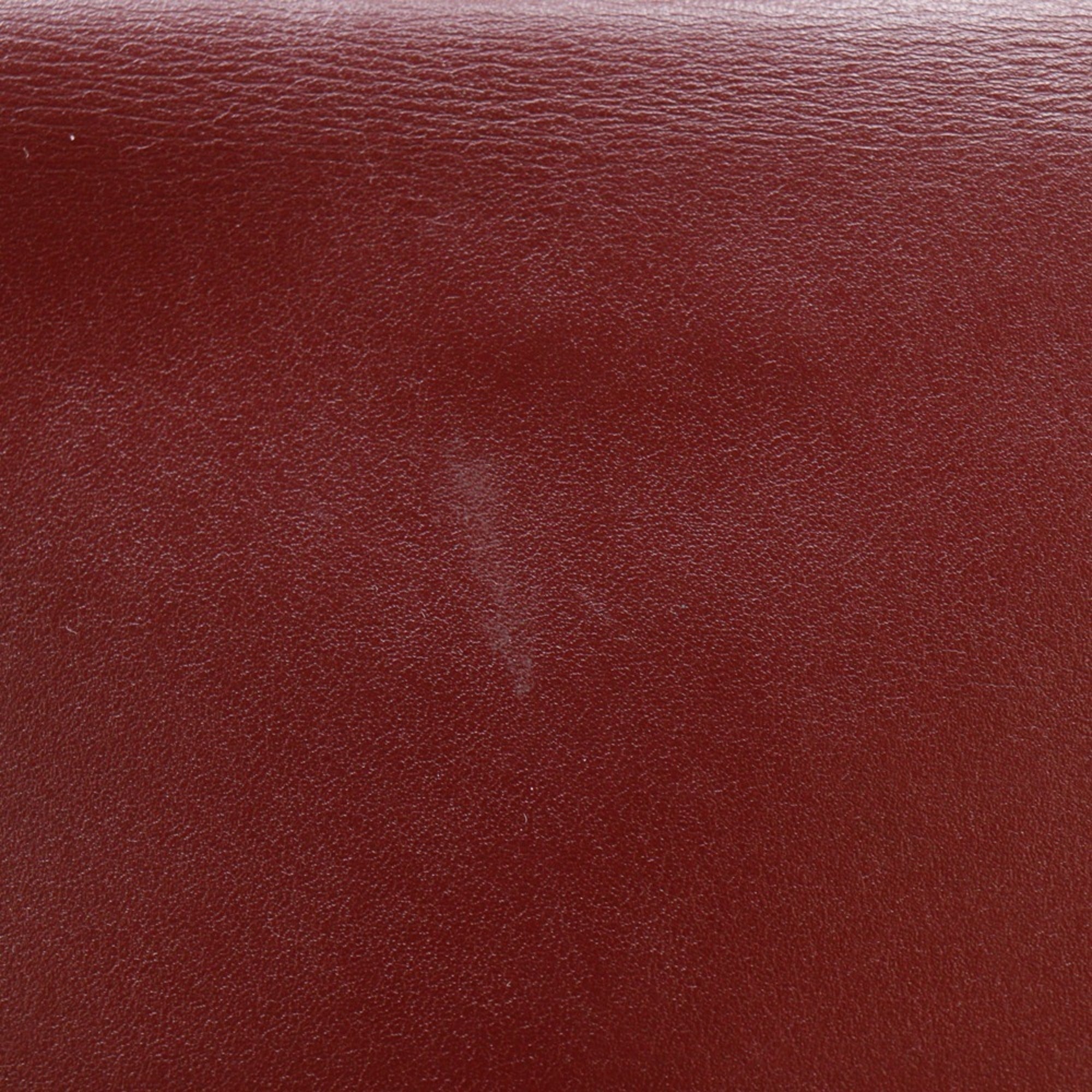 Cartier Must Bordeaux Leather Clutch Bag (Pre-Owned)
