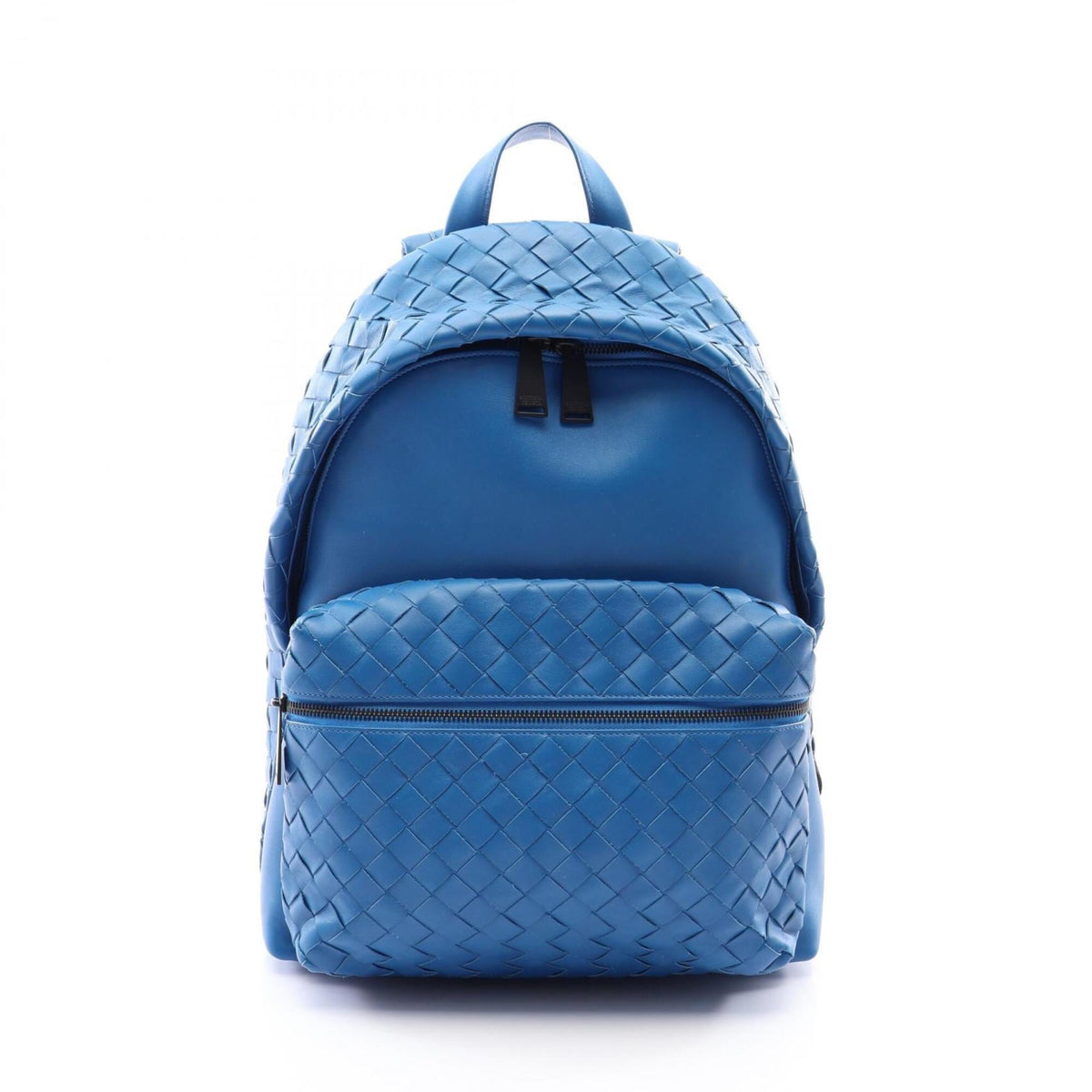Bottega Veneta Blue Leather Backpack Handbag (Pre-Owned)
