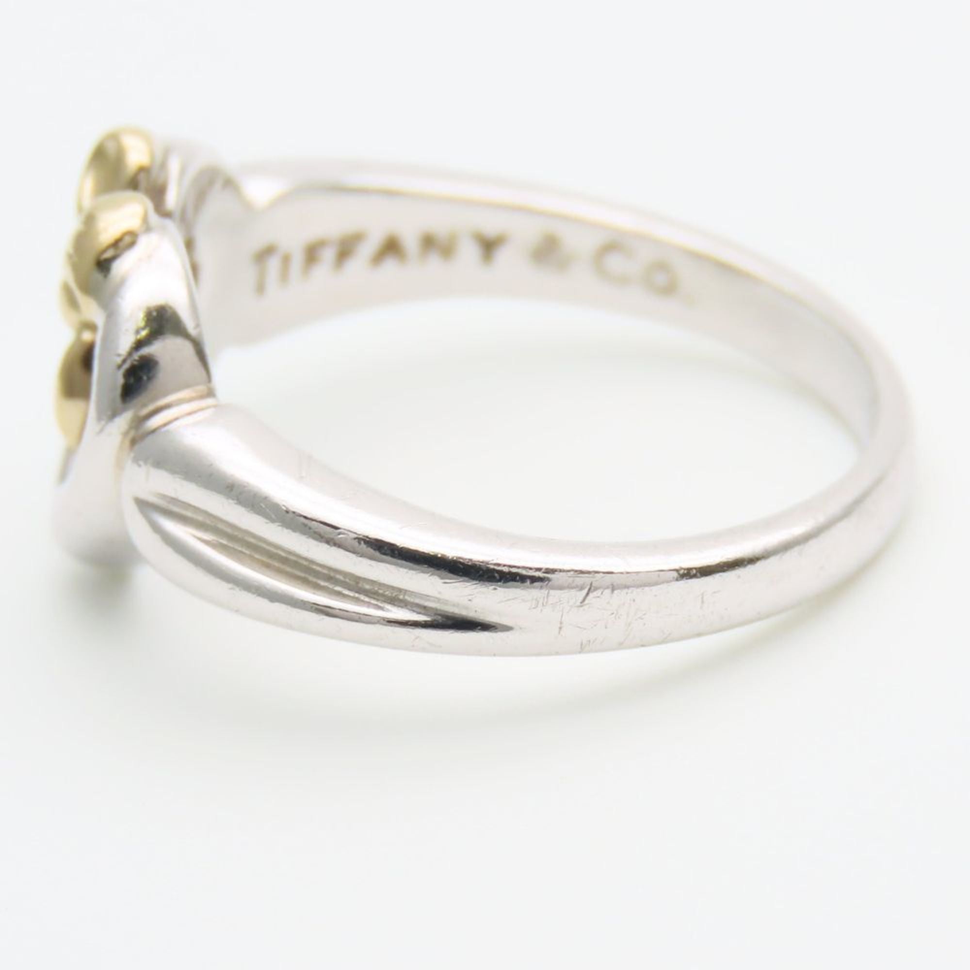 Tiffany Silver Yellow Gold Yellow Gold (18K) Silver 925 Band Ring (Pre-Owned)