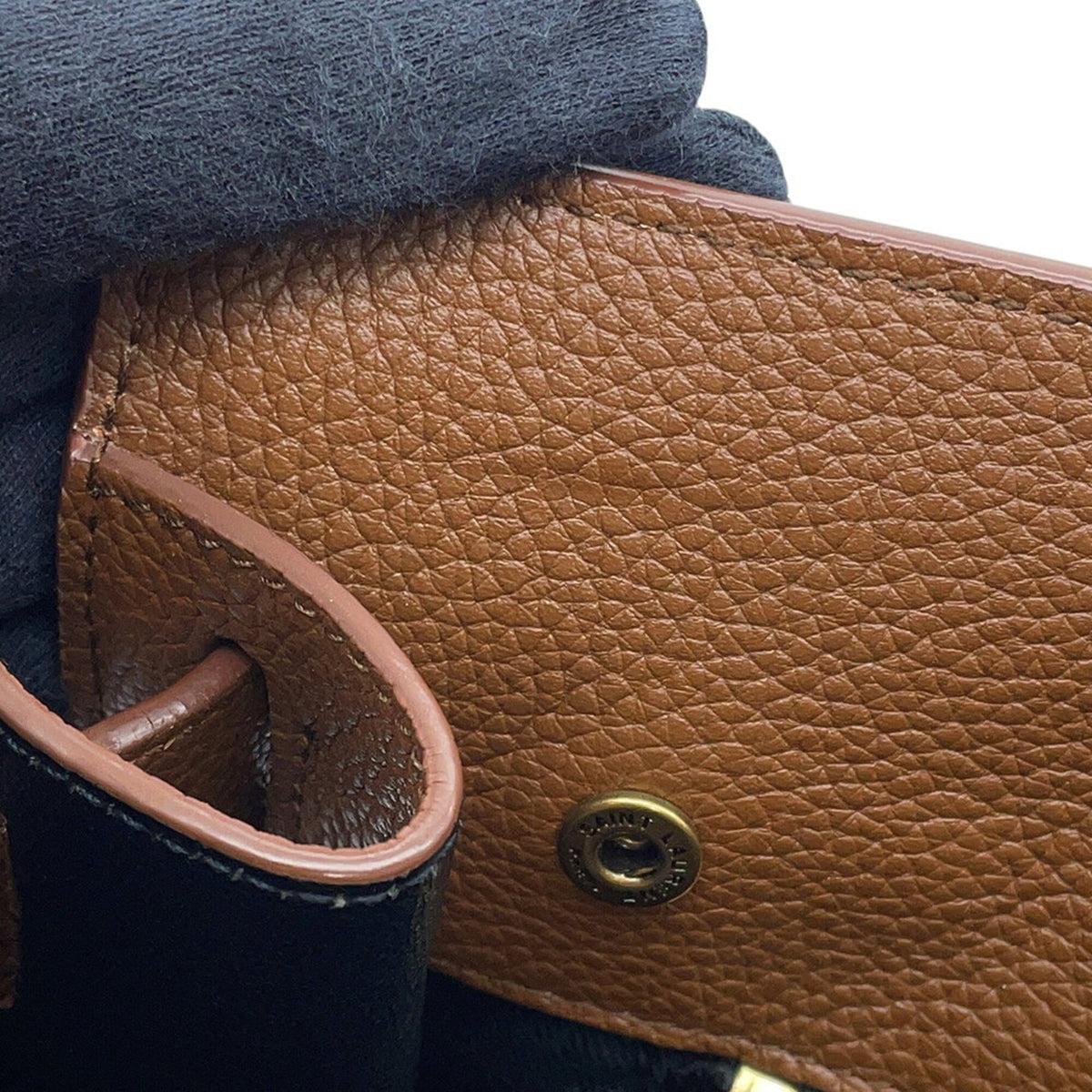 Saint Laurent Brown Leather Handbag Tote Bag (Pre-Owned)