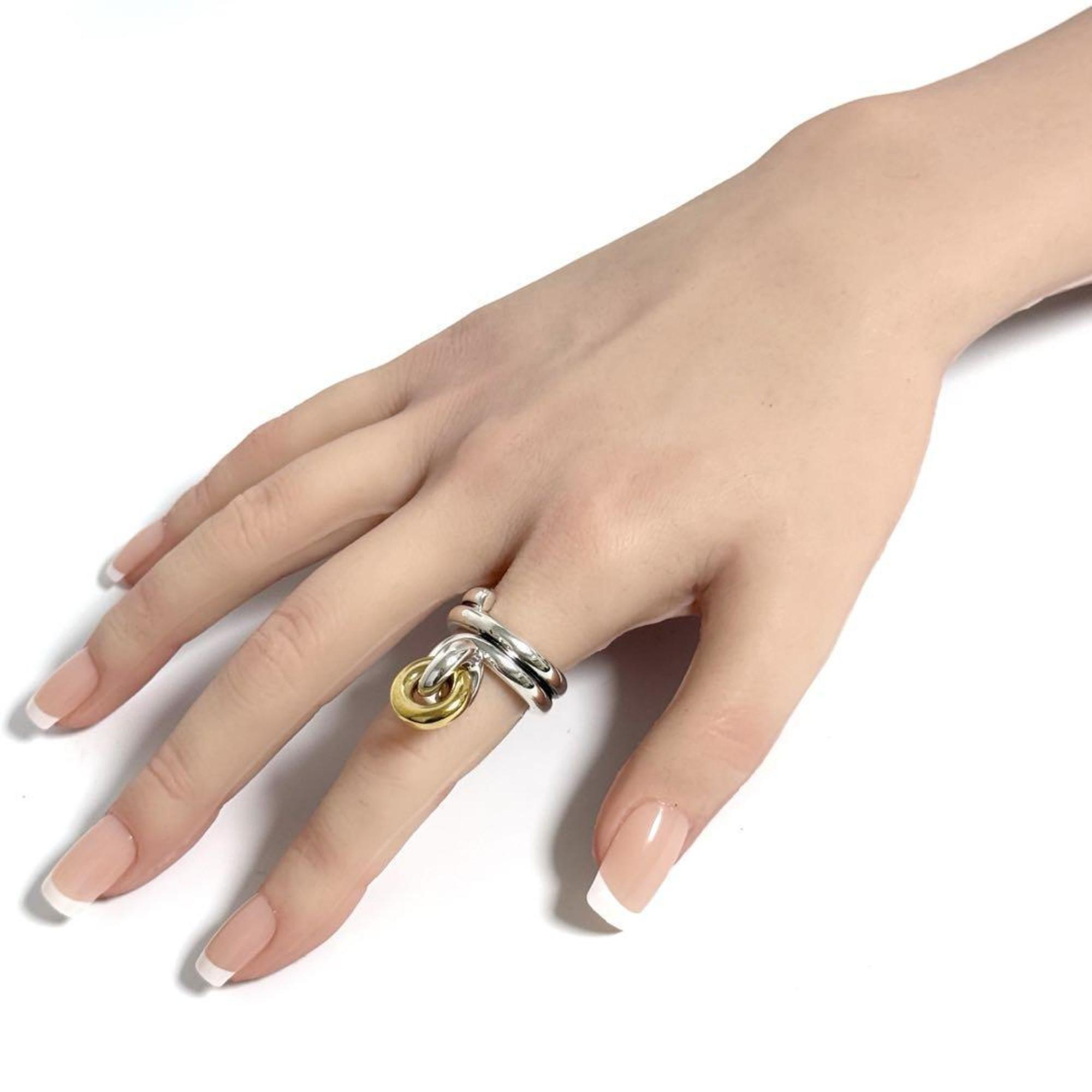 Bottega Veneta Silver 925 Band Ring (Pre-Owned)