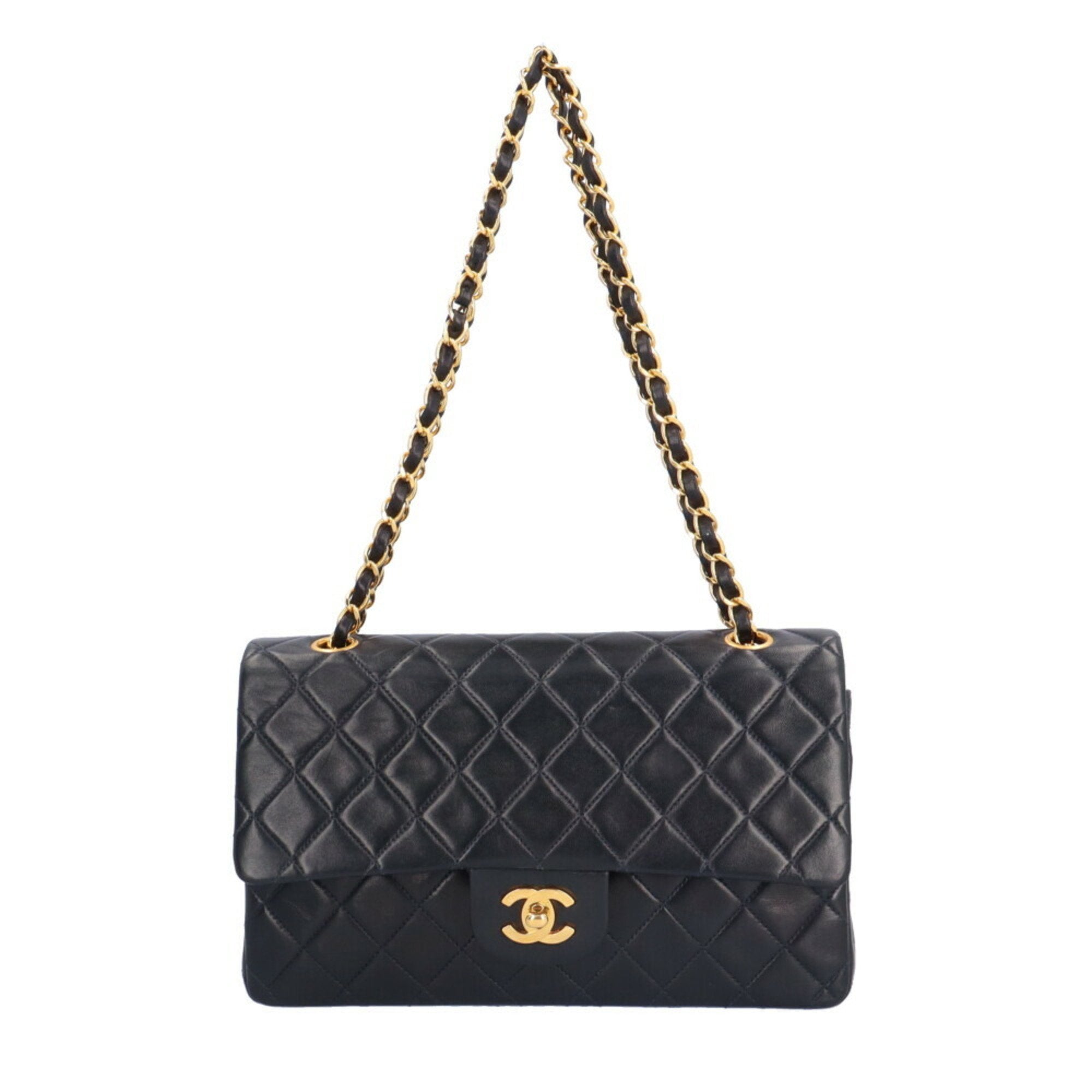 Chanel Navy Leather Shoulder Bag (Pre-Owned)