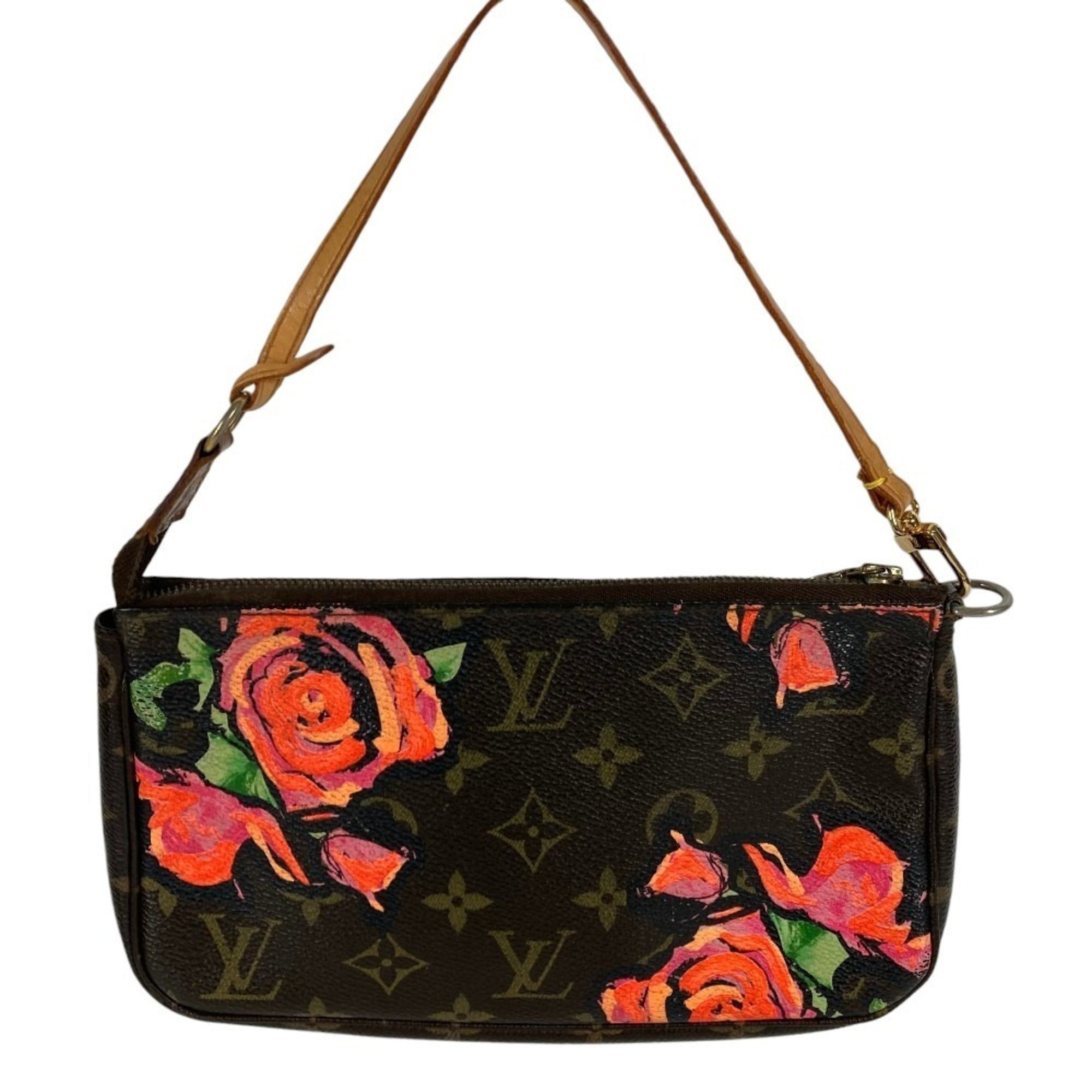 Louis Vuitton Brown Monogram Pink Monogram Rose Handbag Pouch Shoulder Bag (Pre-Owned)