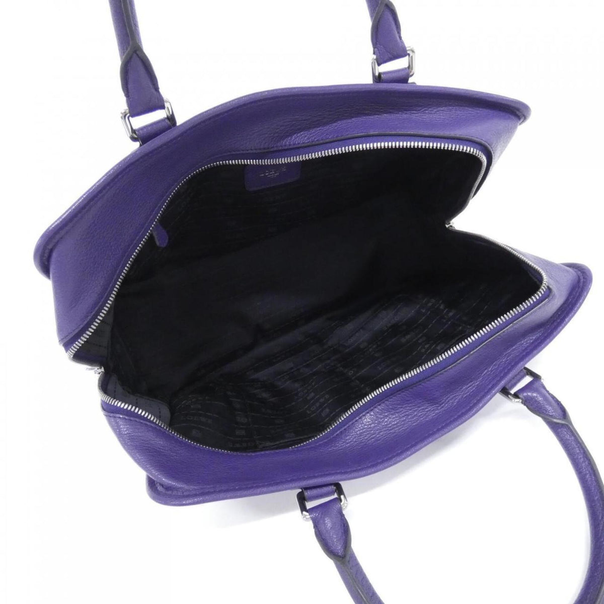 Loewe Purple Leather Handbag (Pre-Owned)