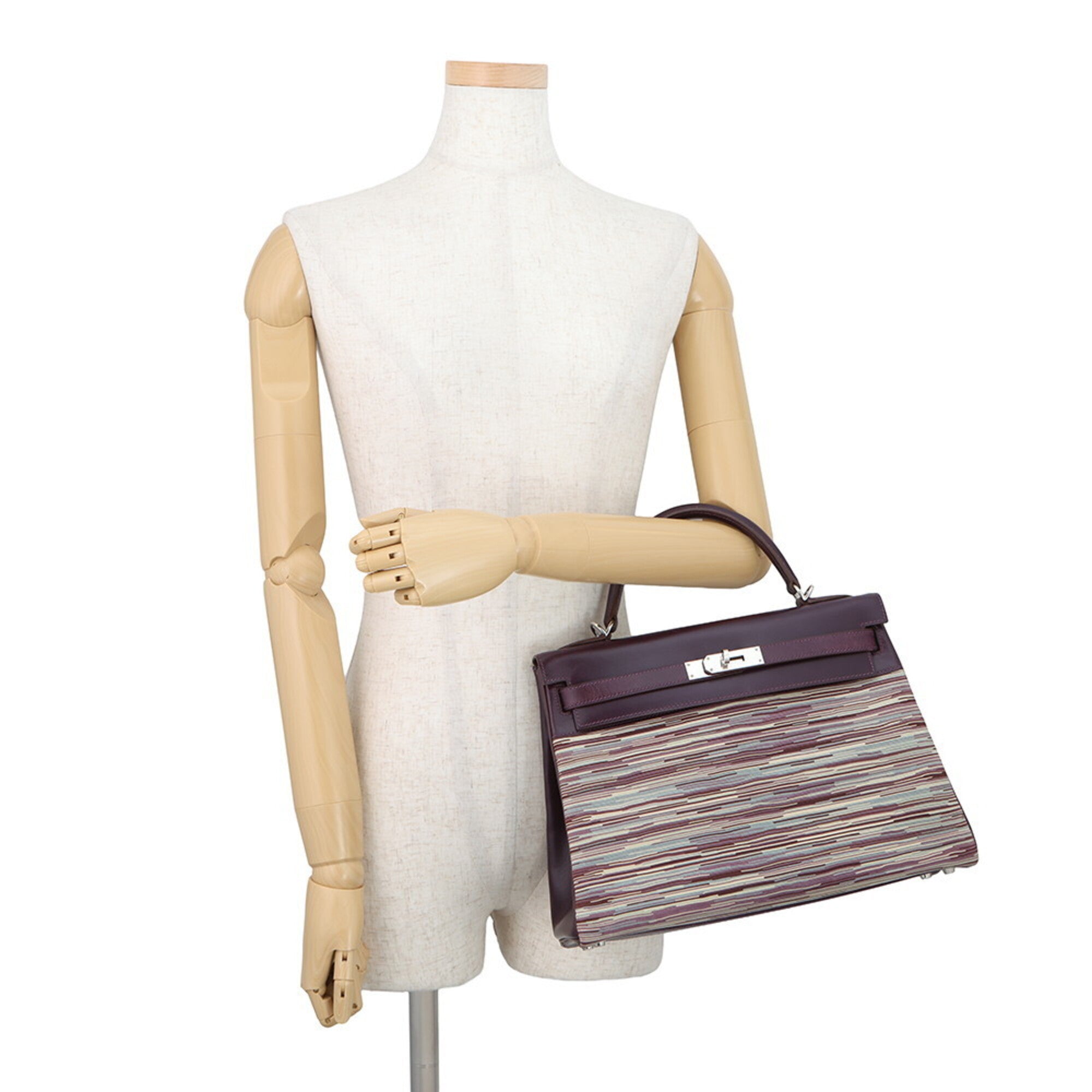 Hermes Multi-Color Raisin Box Calf Leather Leather Handbag (Pre-Owned)