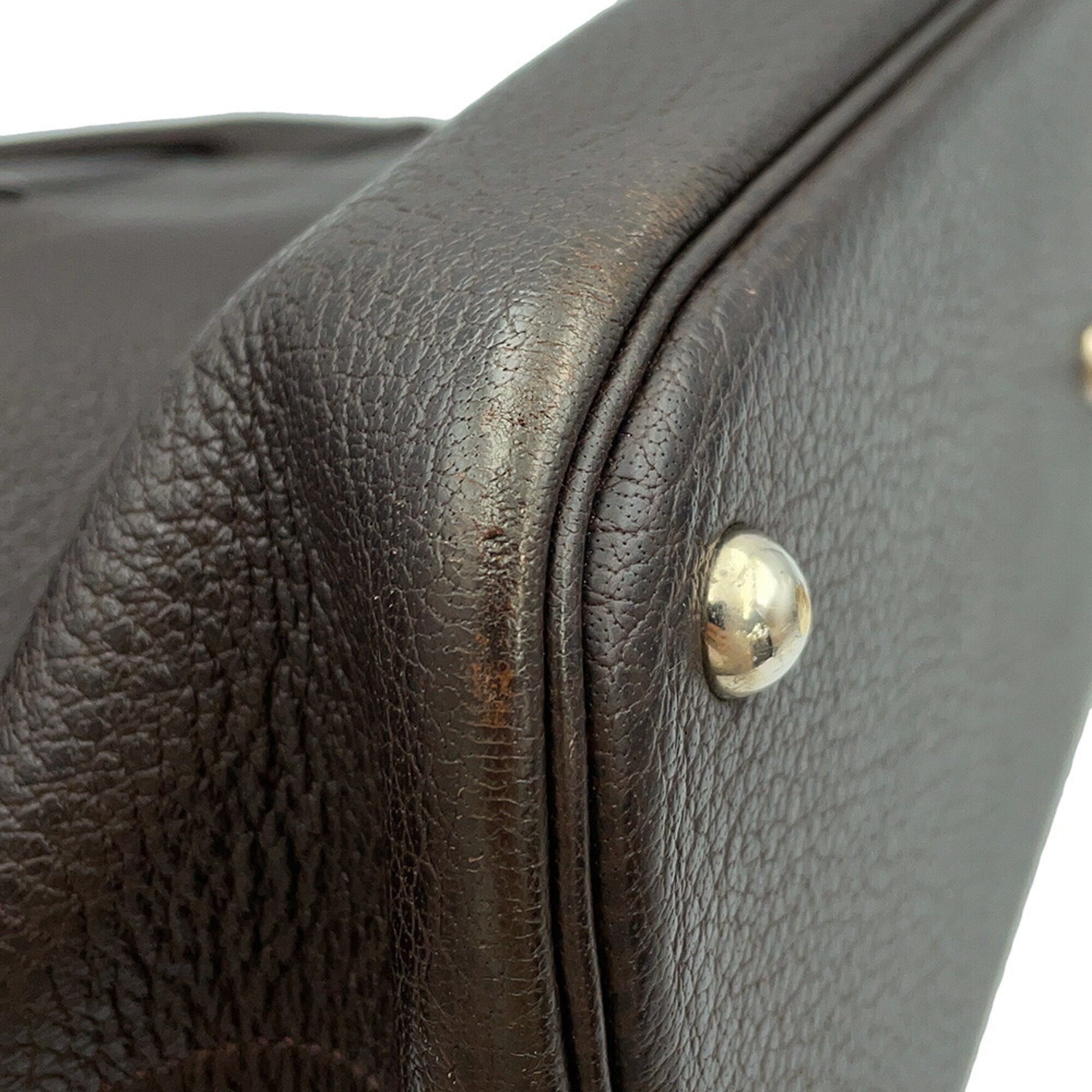 Hermes Cacao Taurillon Clemence Leather Handbag Shoulder Bag (Pre-Owned)