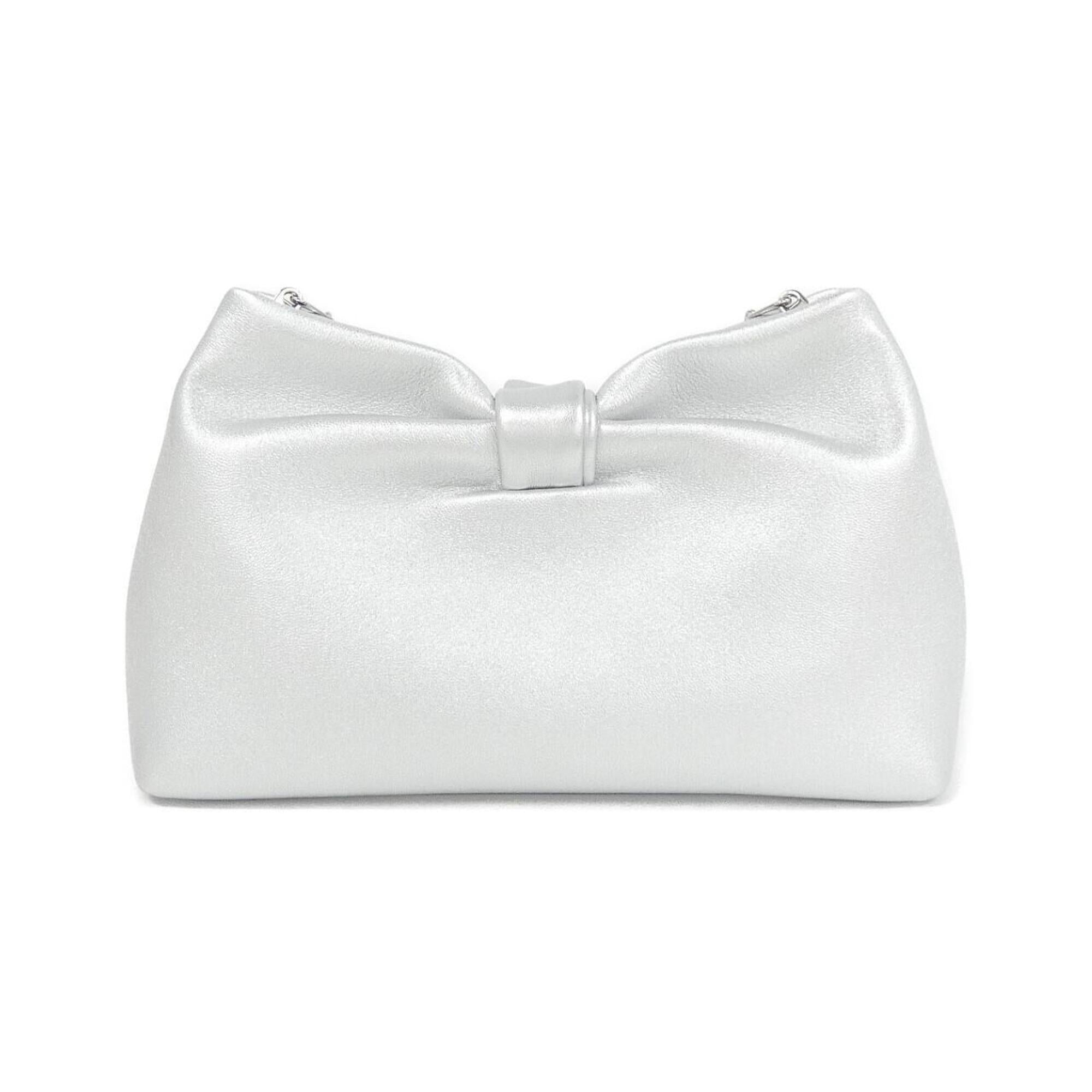 Christian Dior Silver Leather Clutch Bag (Pre-Owned)