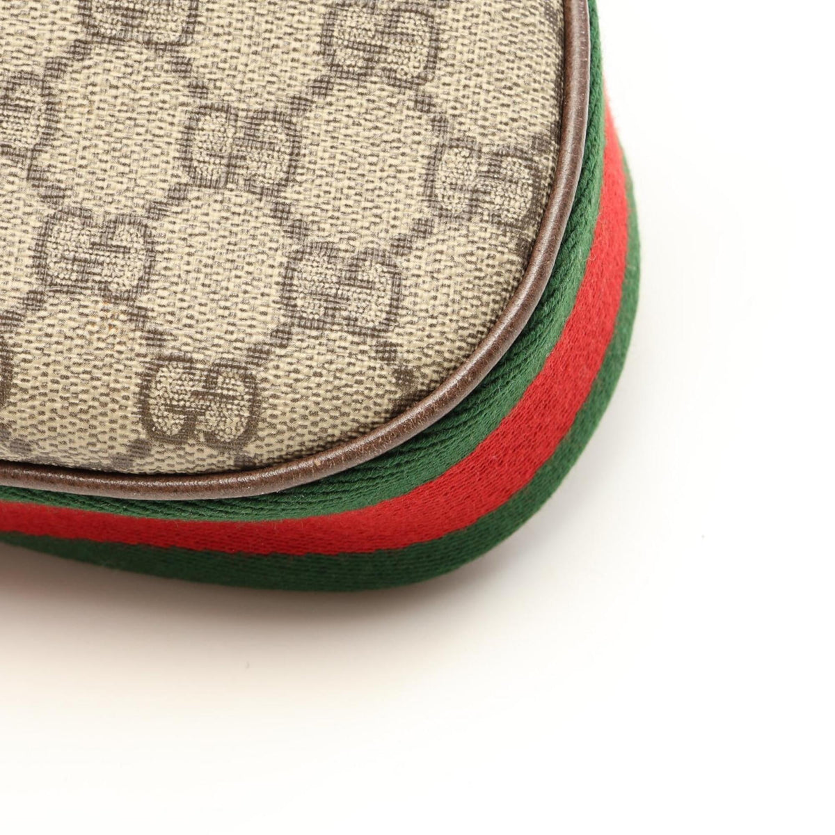 Gucci Beige Multi-Color Coated Canvas Leather Handbag Shoulder Bag (Pre-Owned)