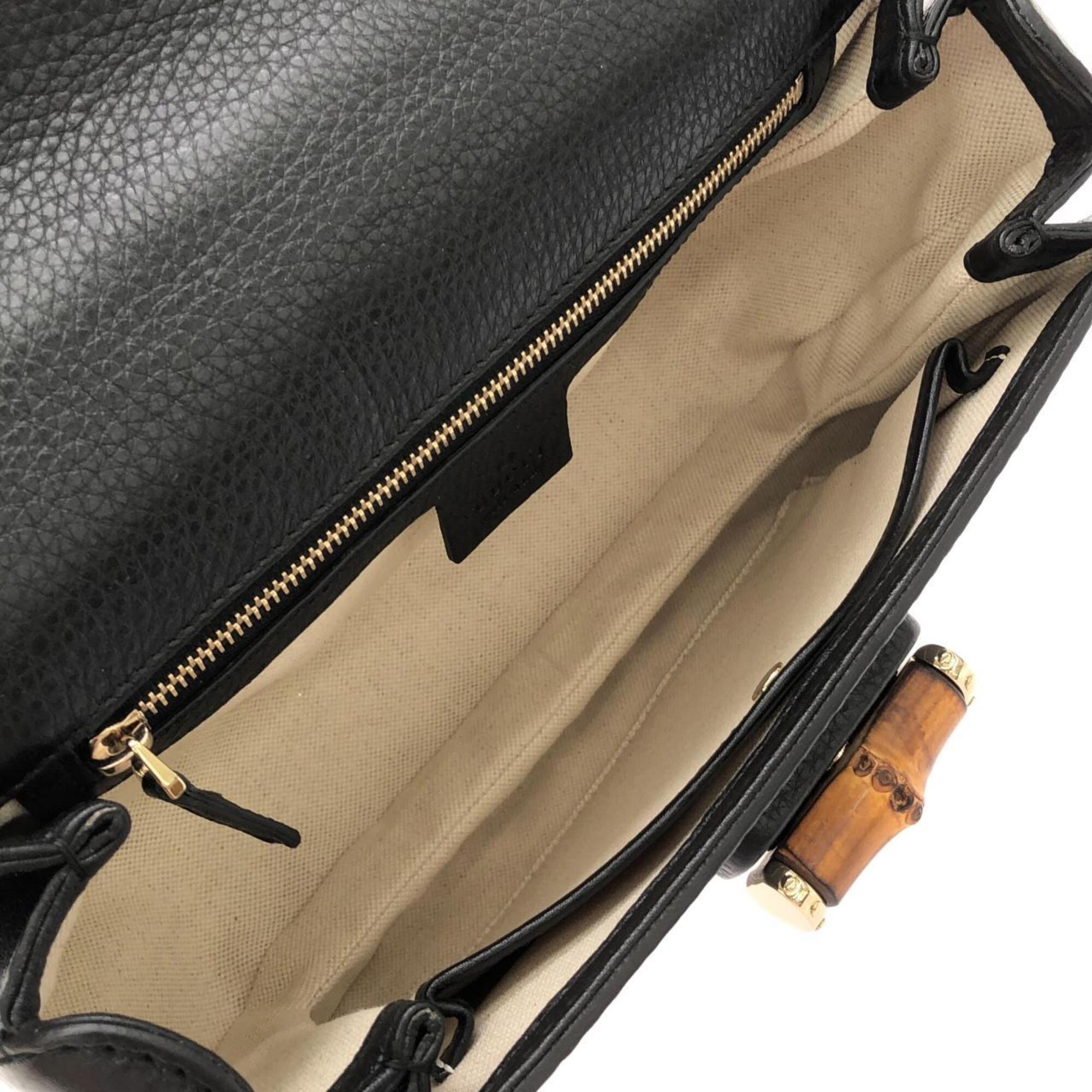 Gucci Black Leather Handbag (Pre-Owned)