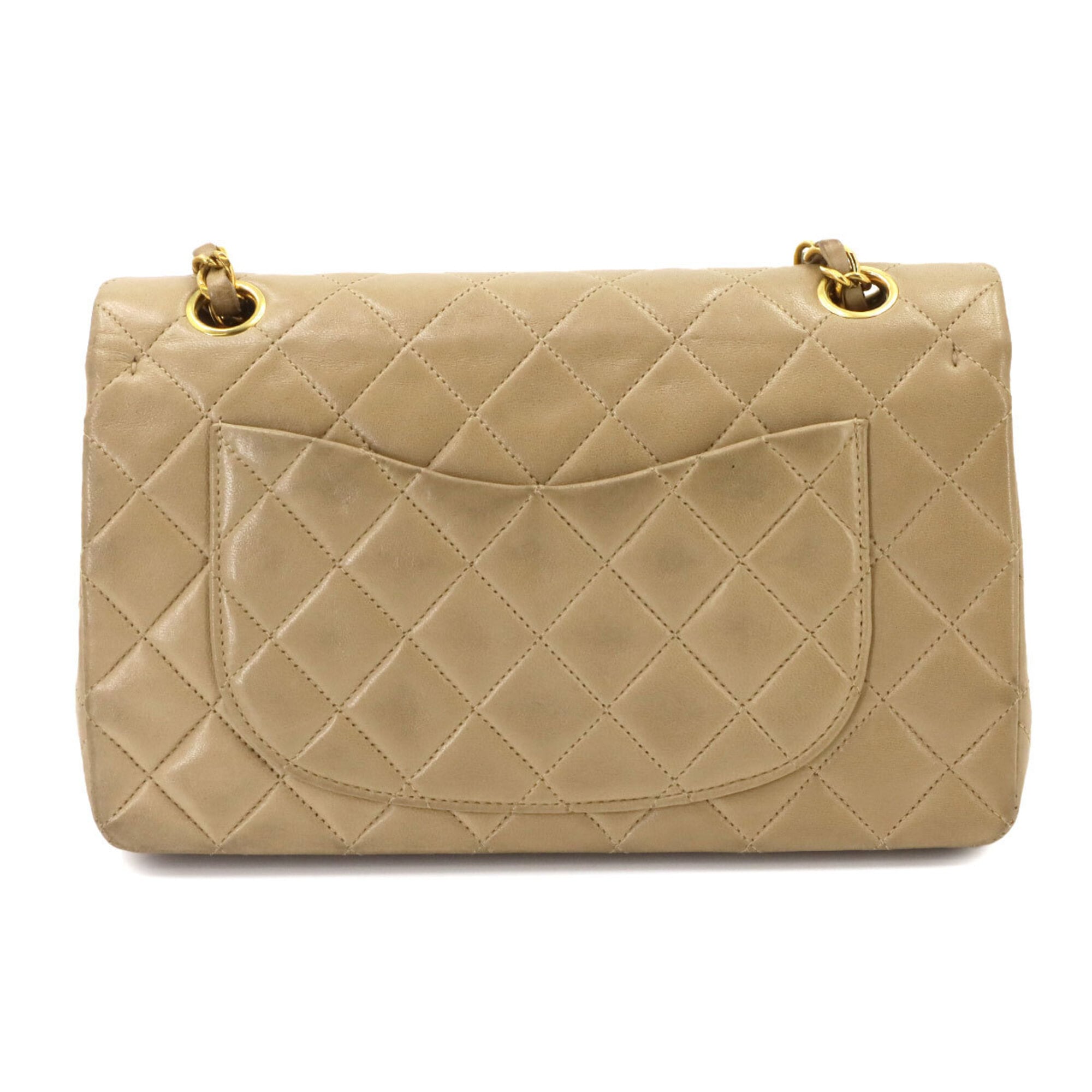 Chanel Beige Leather Shoulder Bag (Pre-Owned)