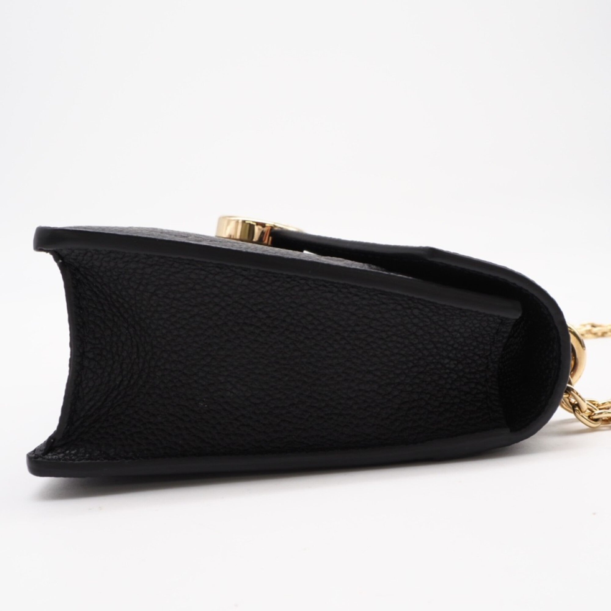 Louis Vuitton Black Leather Chain/Shoulder Wallet (Pre-Owned)