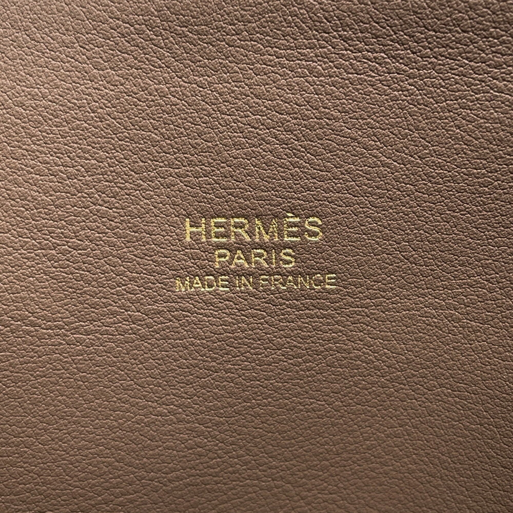 Hermes Bolide Etoupe Gray Taurillon Clemence Leather Handbag (Pre-Owned)