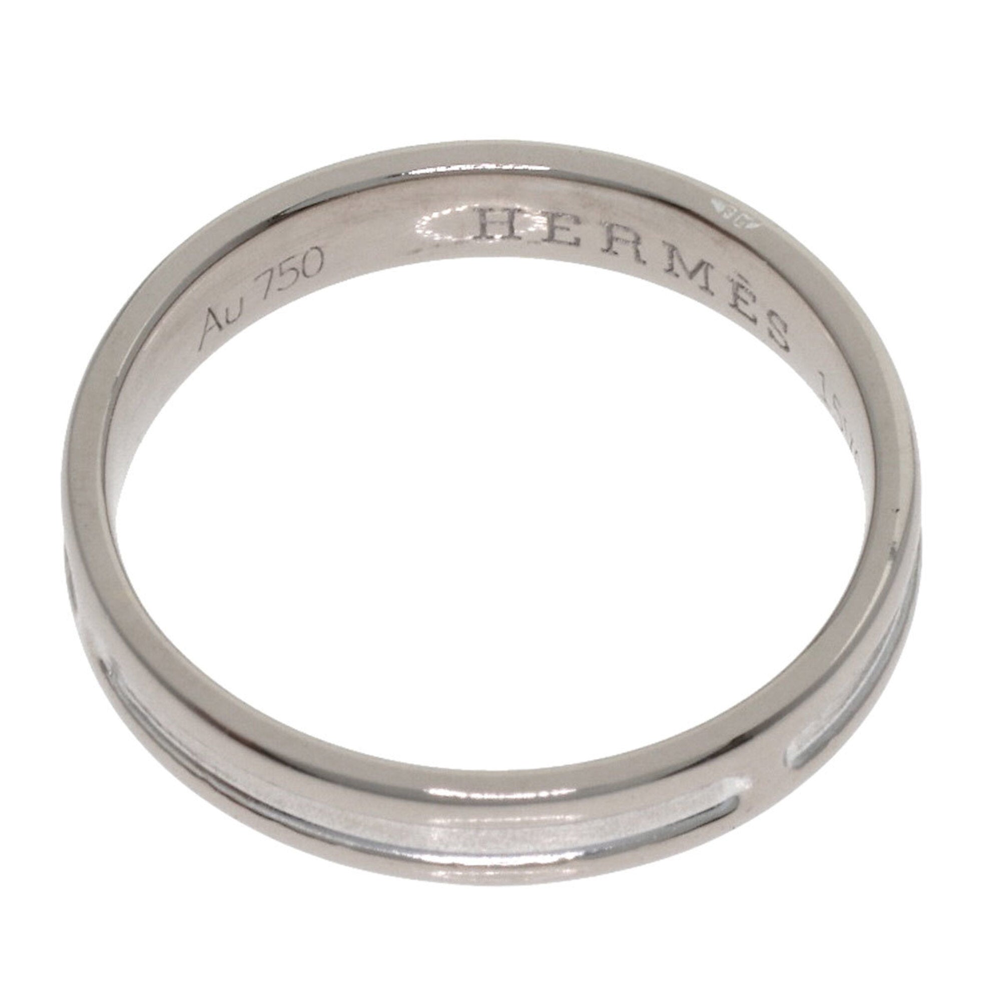 Hermes White Gold (18K) Band Ring (Pre-Owned)