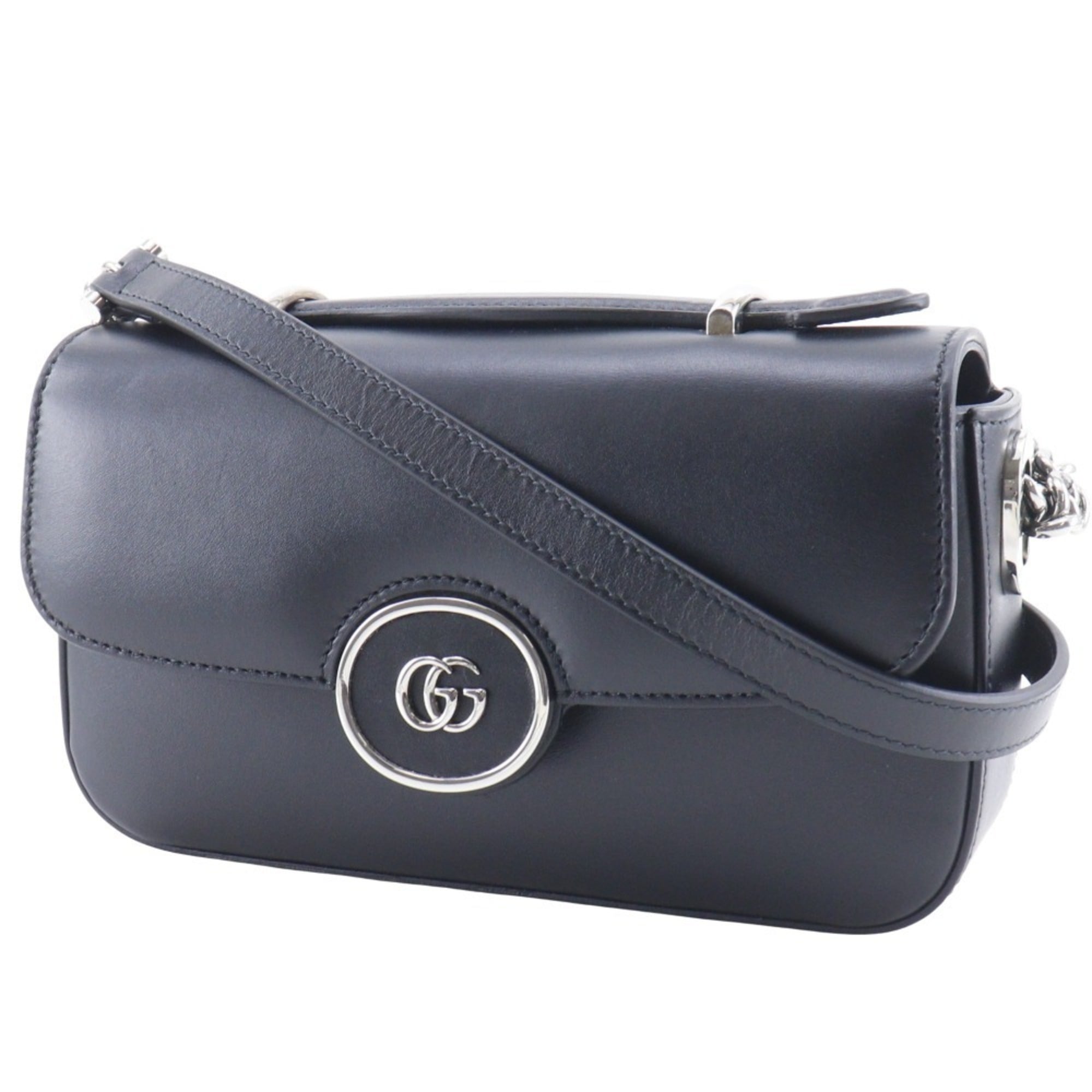 Gucci Black Leather Shoulder Bag (Pre-Owned)