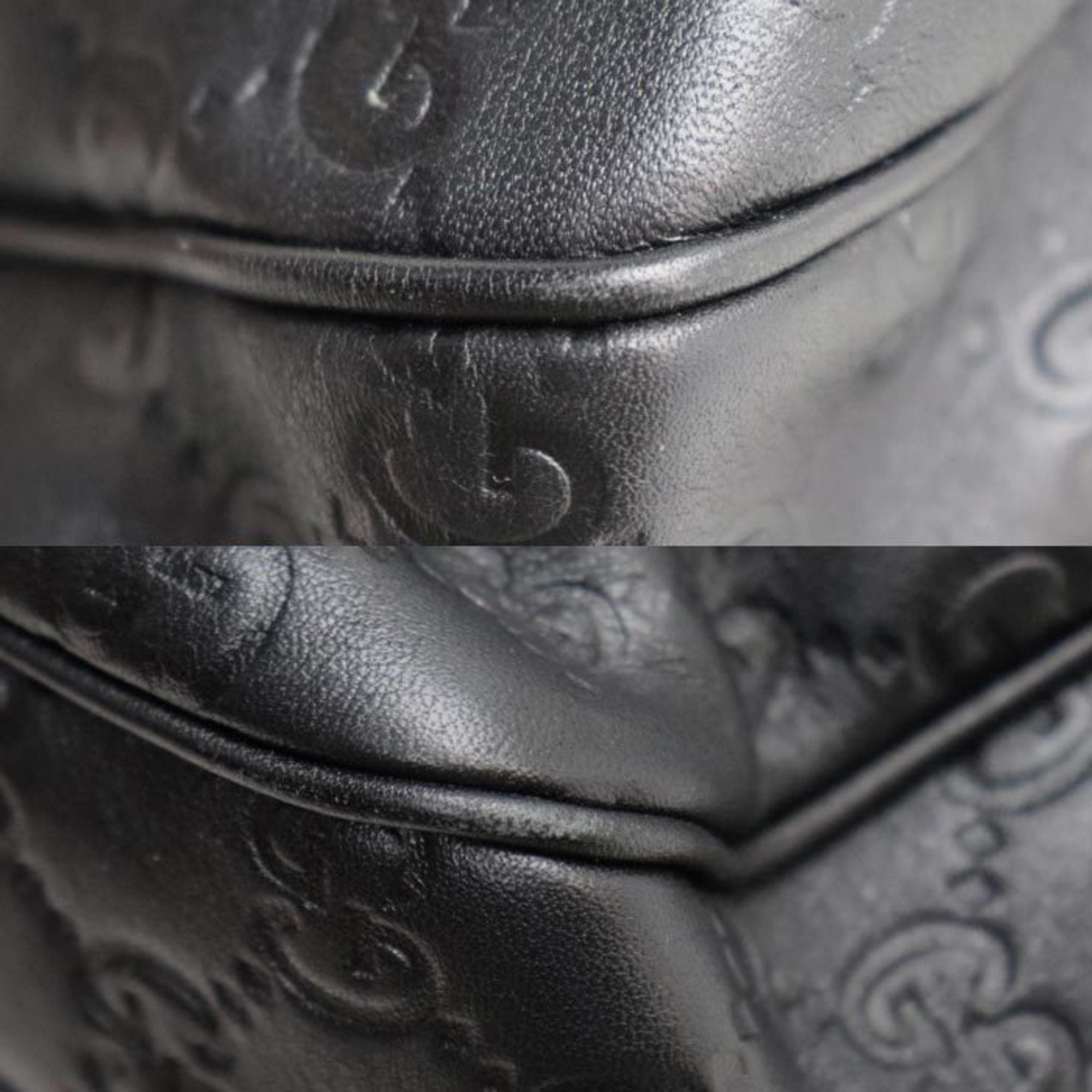 Gucci Black Leather Tote Bag (Pre-Owned)