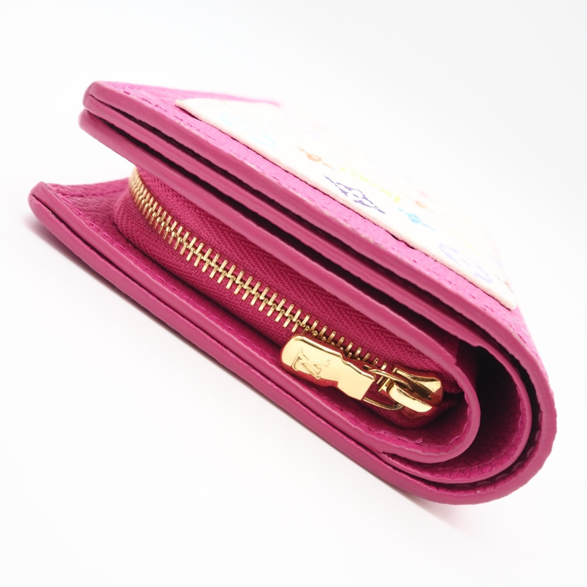 Louis Vuitton Multi-Color Pink Leather Wallet (Bi-Fold) (Pre-Owned)