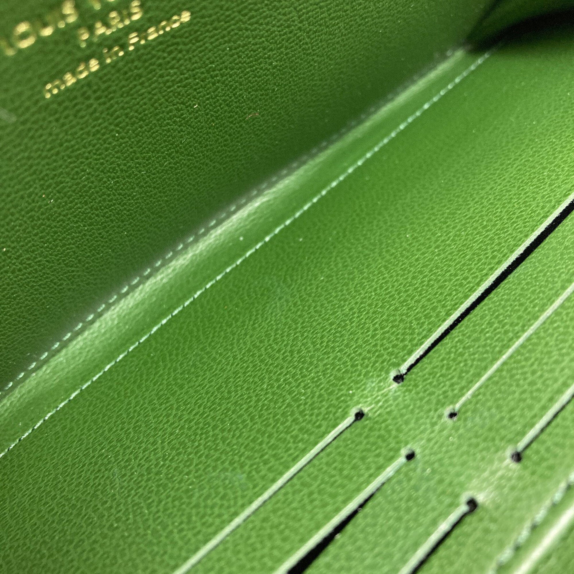 Louis Vuitton Blue Green Leather Long Wallet (Bi-Fold) (Pre-Owned)