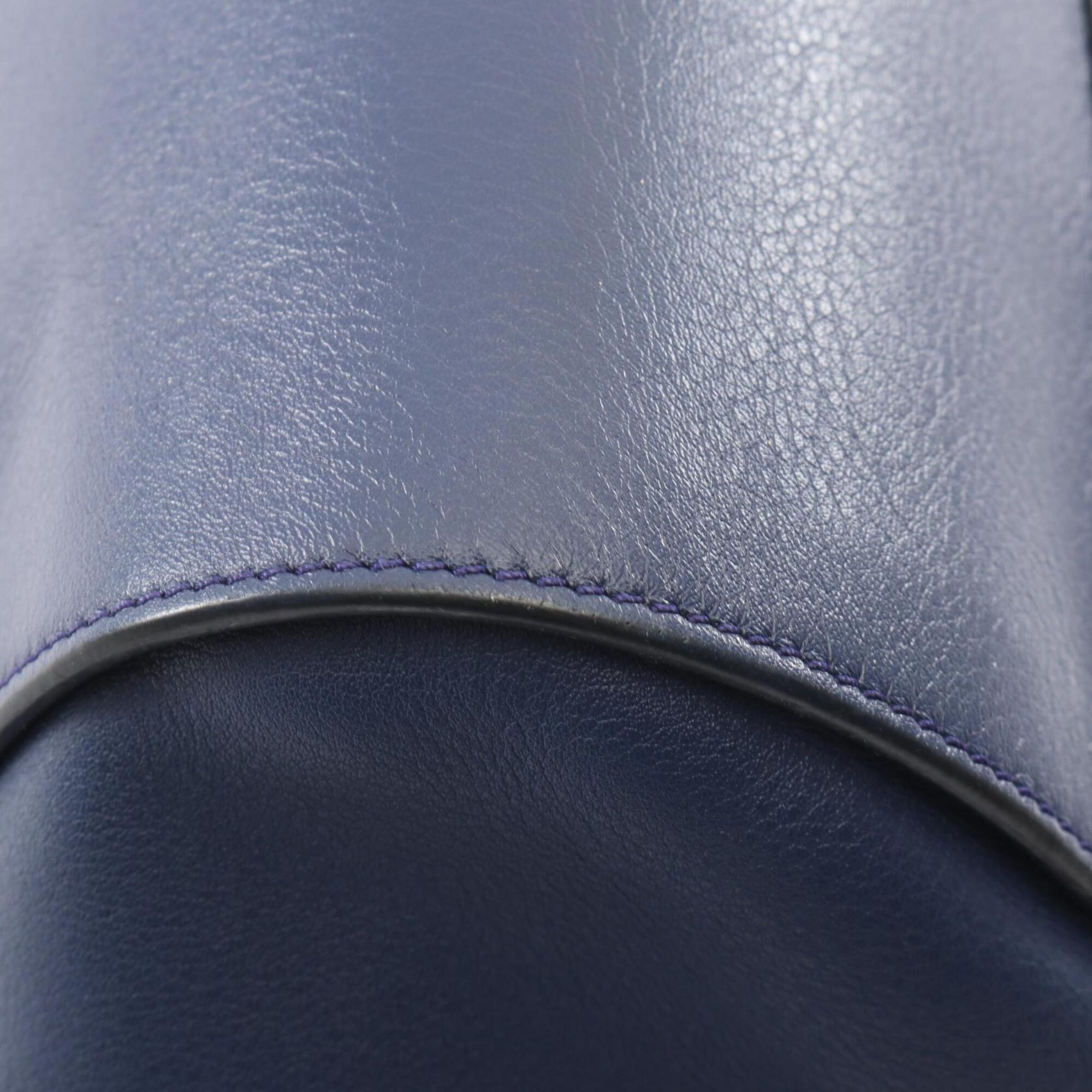 Loewe Navy Leather Handbag (Pre-Owned)