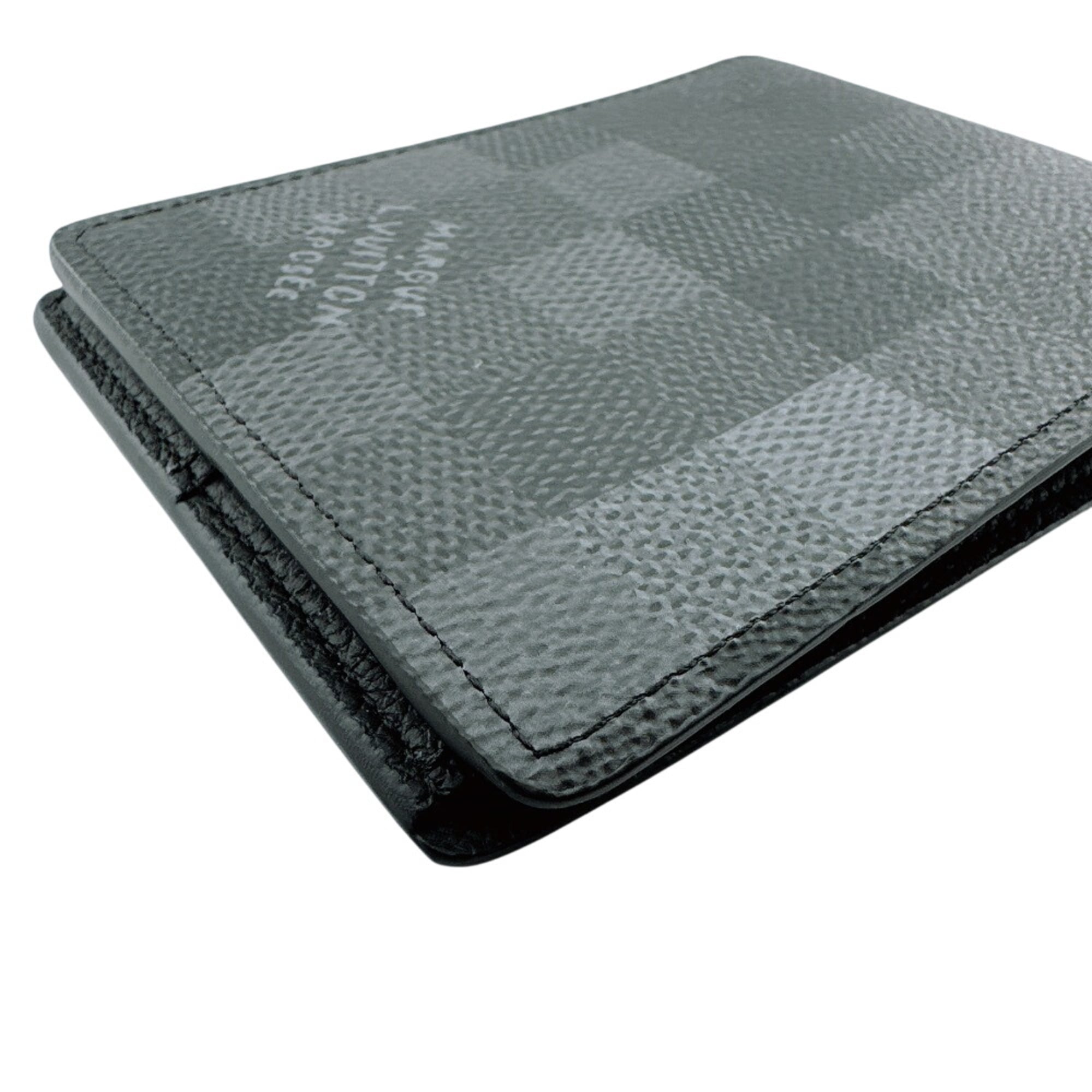 Louis Vuitton Black Damier Canvas Wallet (Bi-Fold) (Pre-Owned)