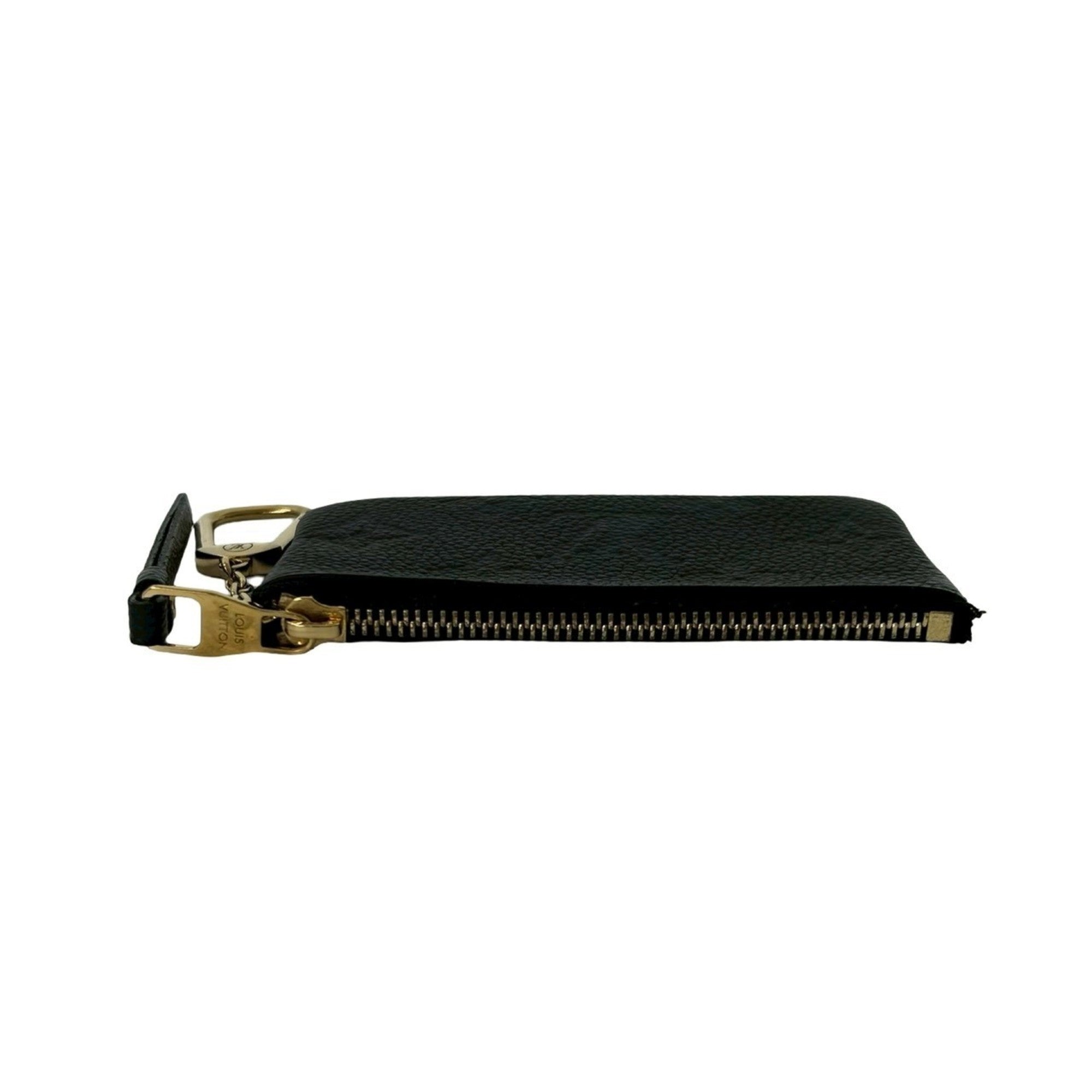 Louis Vuitton Black Leather Coin Purse/Coin Case (Pre-Owned)