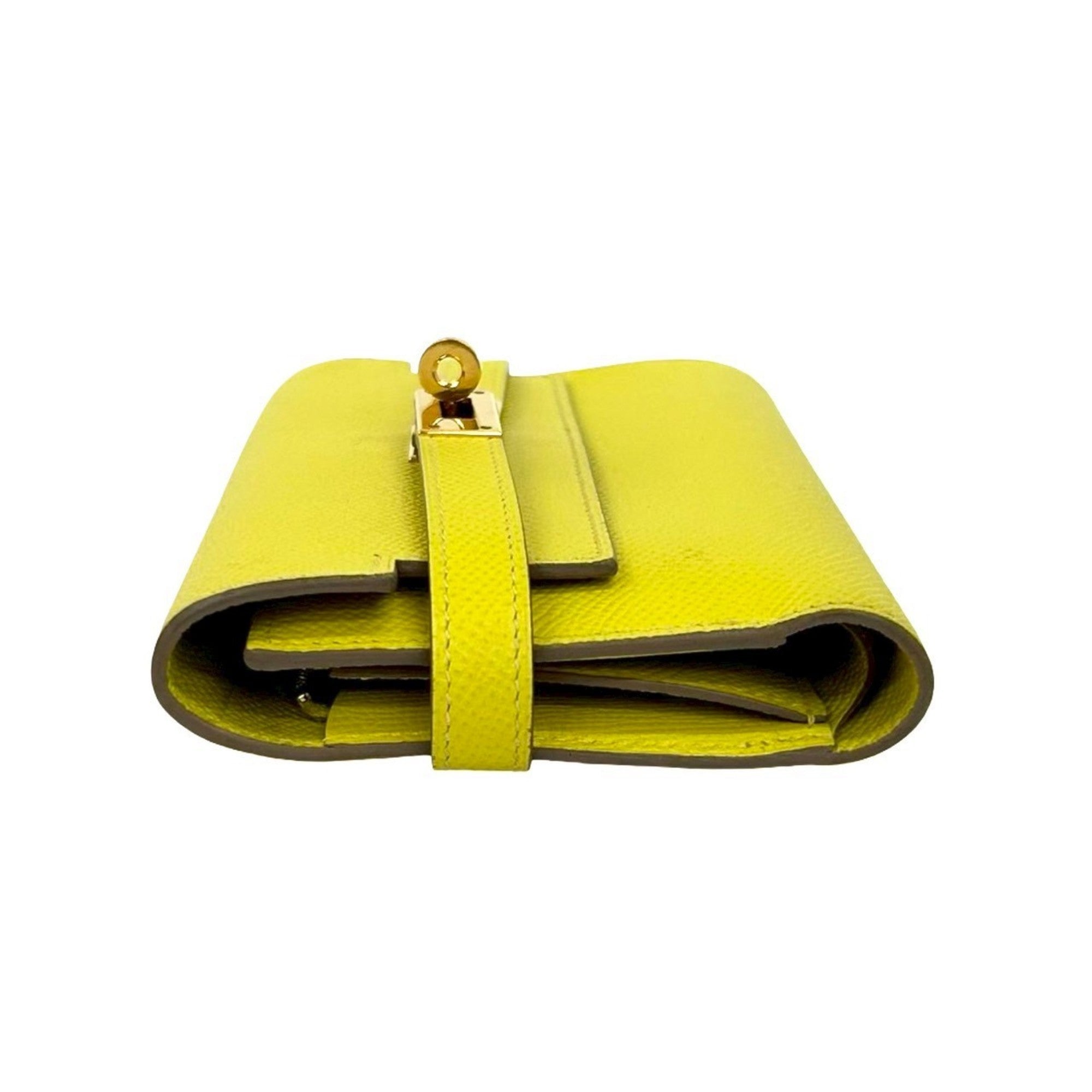 Hermes Yellow Leather Wallet (Bi-Fold) (Pre-Owned)