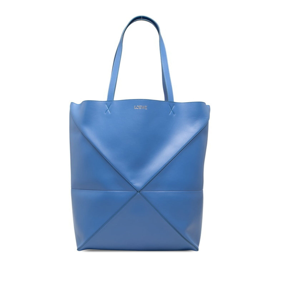 Loewe Blue Leather Handbag Tote Bag (Pre-Owned)