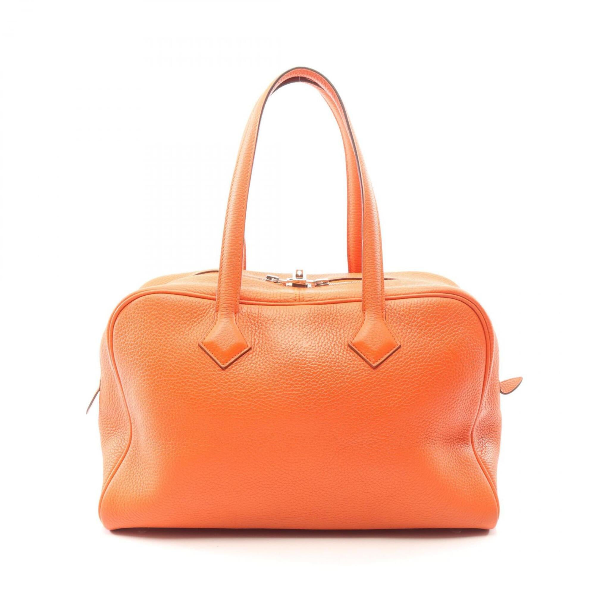 Hermes Orange Leather Handbag (Pre-Owned)