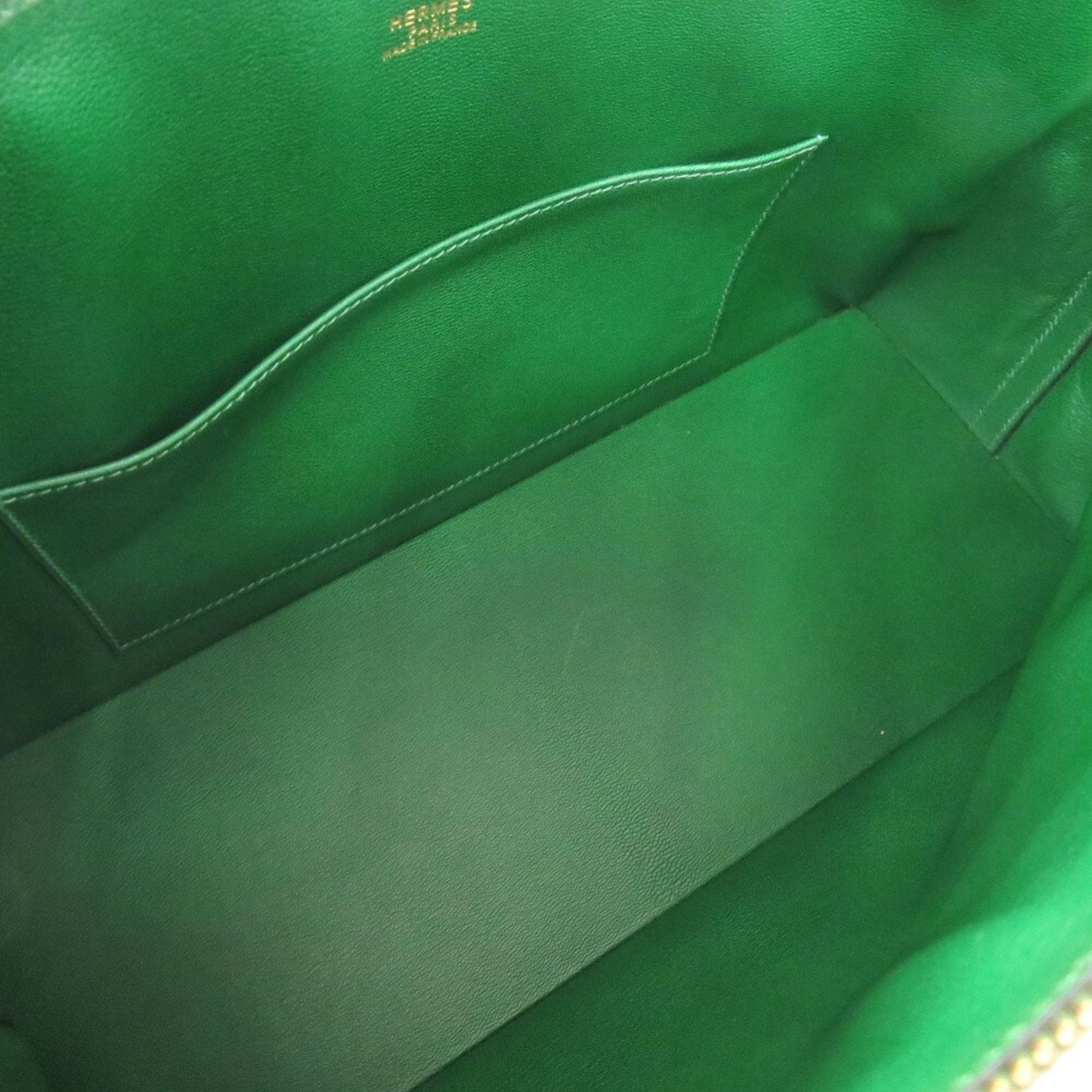 Hermes Vert Courchevel Leather Handbag (Pre-Owned)