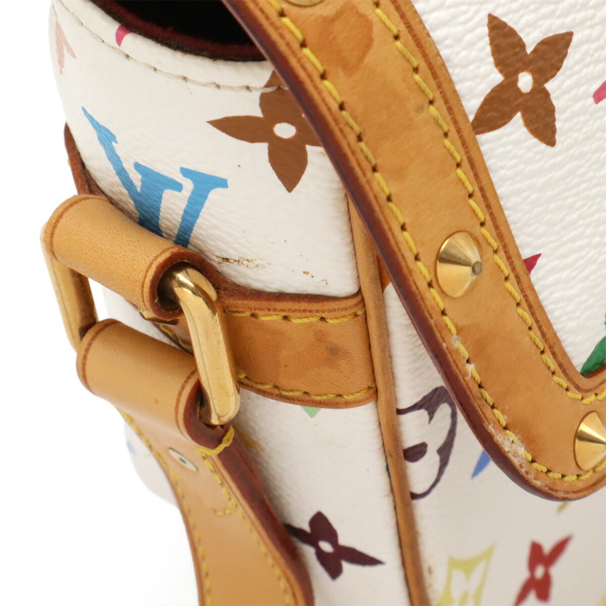 Louis Vuitton Blanc Monogram Canvas Pvc Coated Canvas Shoulder Bag (Pre-Owned)