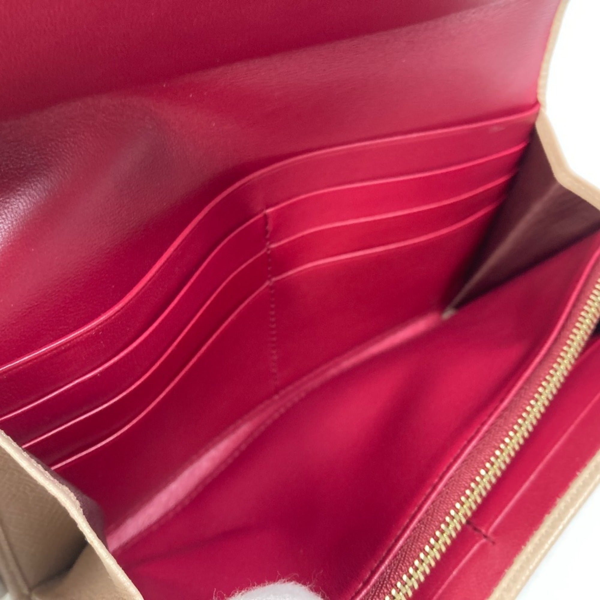 Bvlgari Light Pink Leather Long Wallet (Bi-Fold) (Pre-Owned)