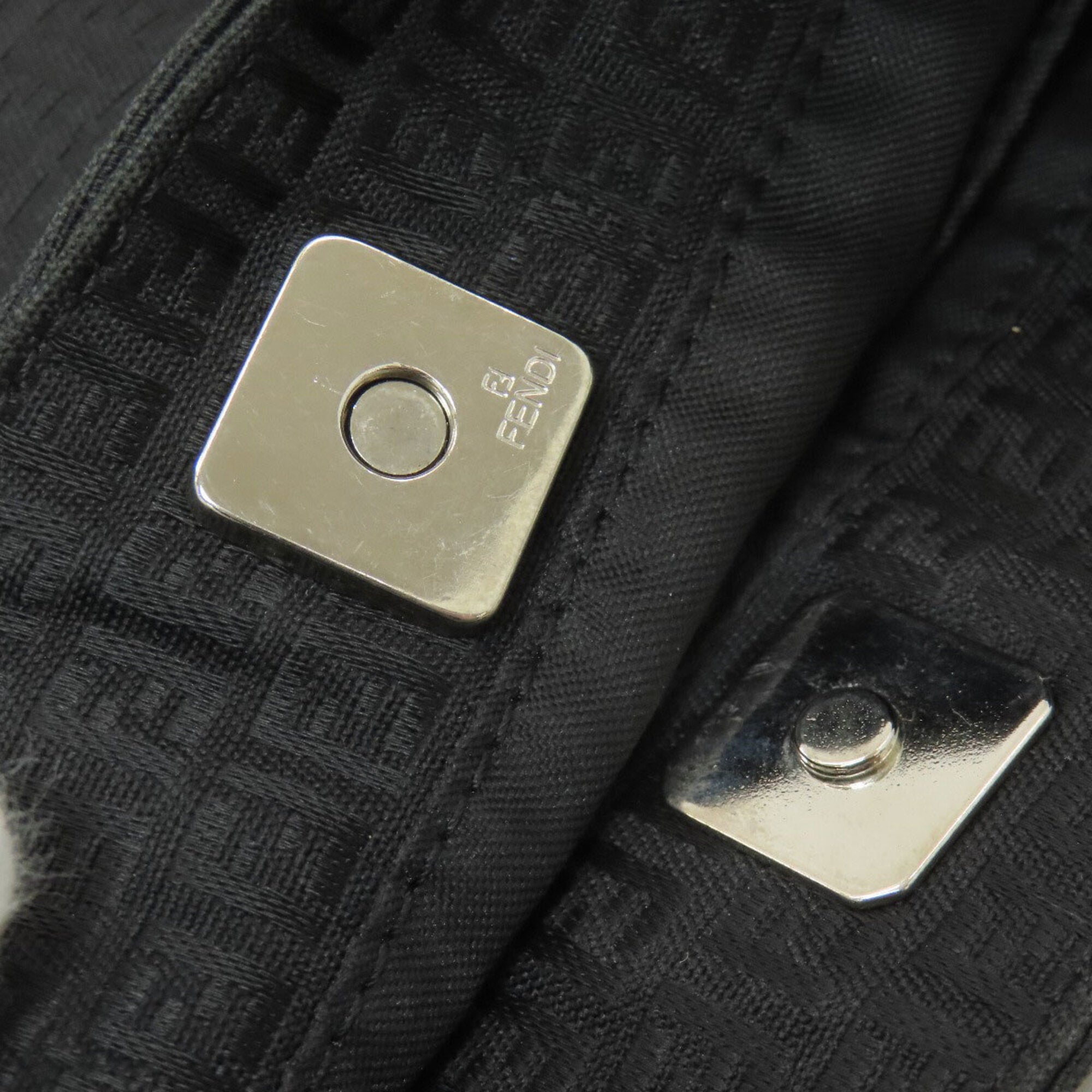 Fendi Zucchino Black Canvas Tote Bag (Pre-Owned)