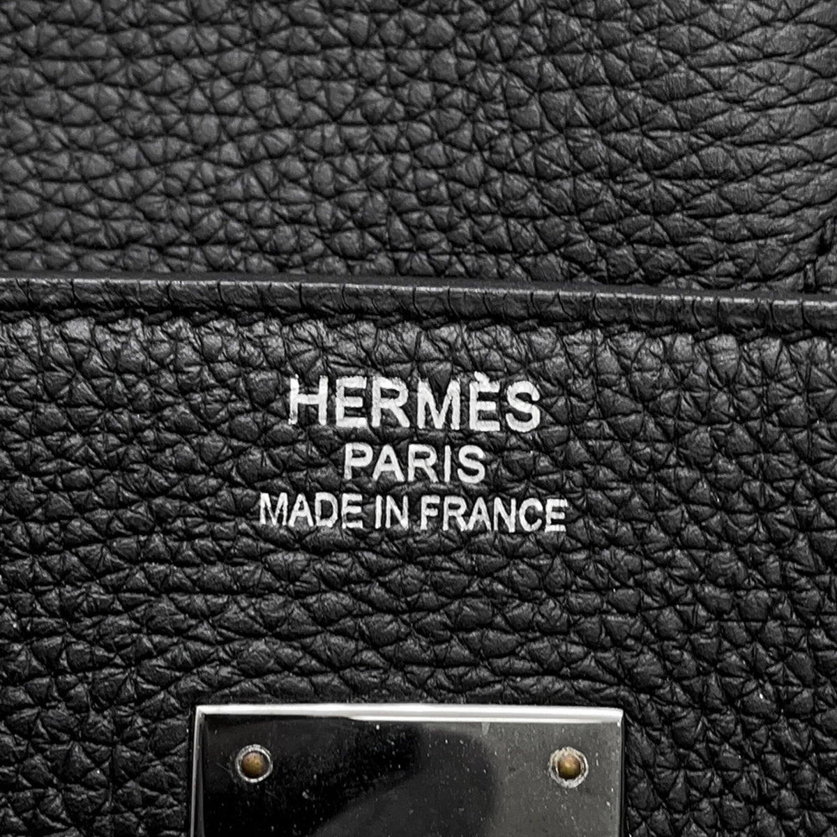 Hermes Black Togo Leather Handbag (Pre-Owned)