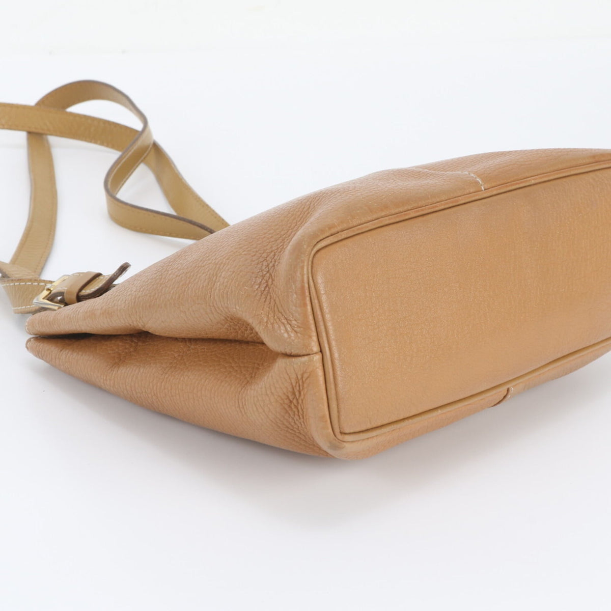 Burberry Camel Leather Handbag Shoulder Bag Tote Bag (Pre-Owned)