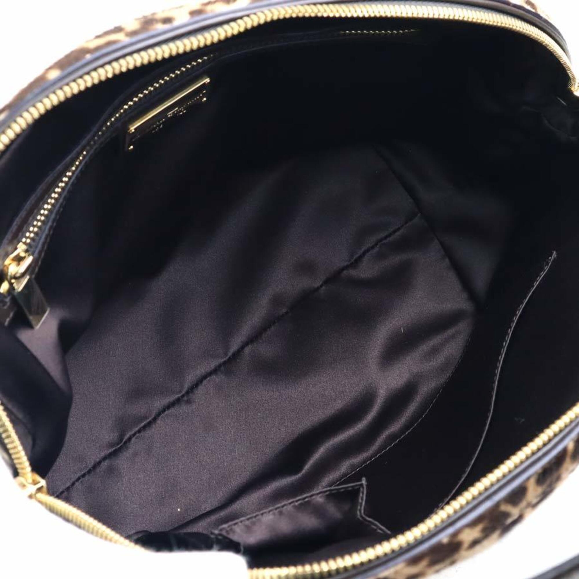 Salvatore Ferragamo Brown Suede Leather Handbag Shoulder Bag (Pre-Owned)