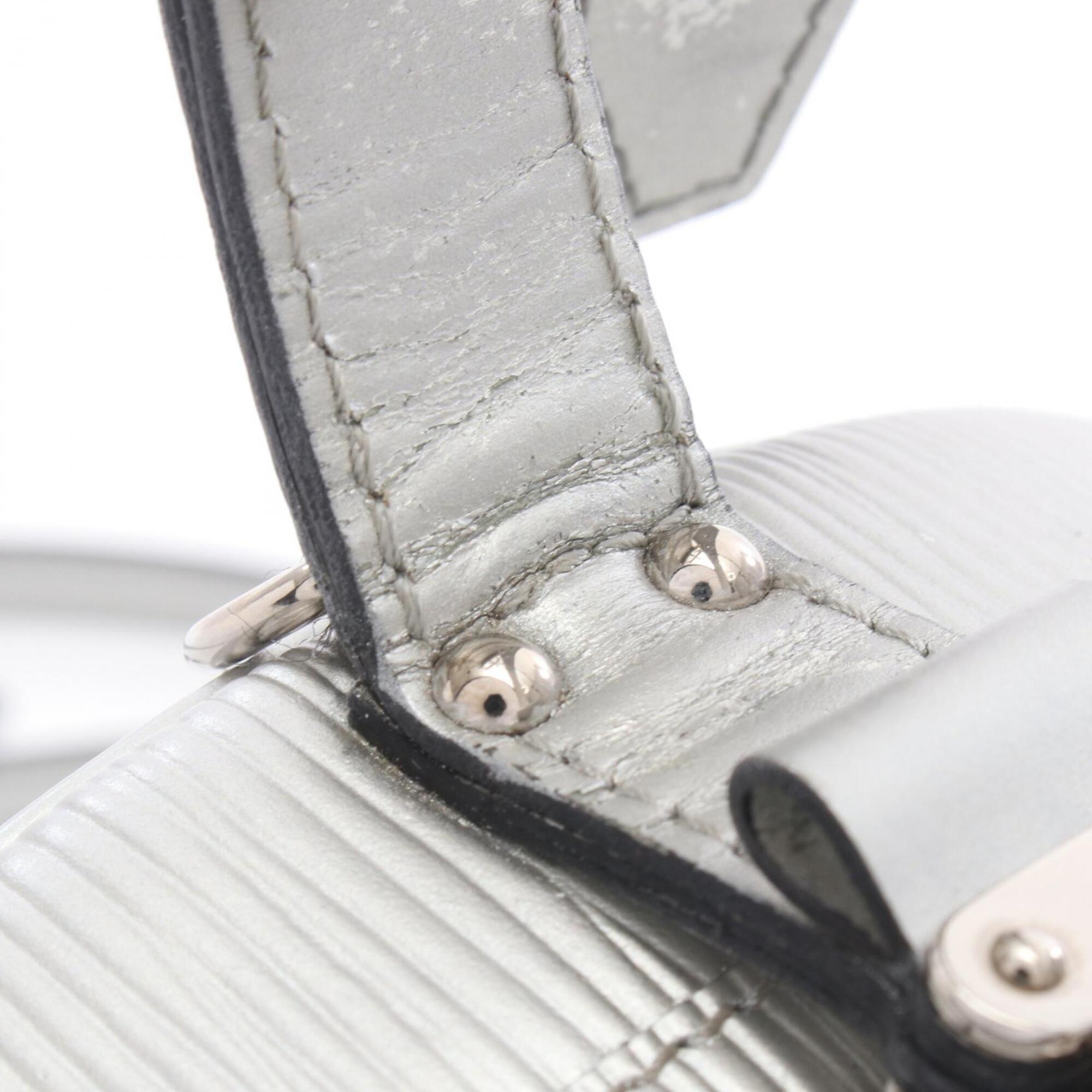 Louis Vuitton Silver Leather Handbag (Pre-Owned)