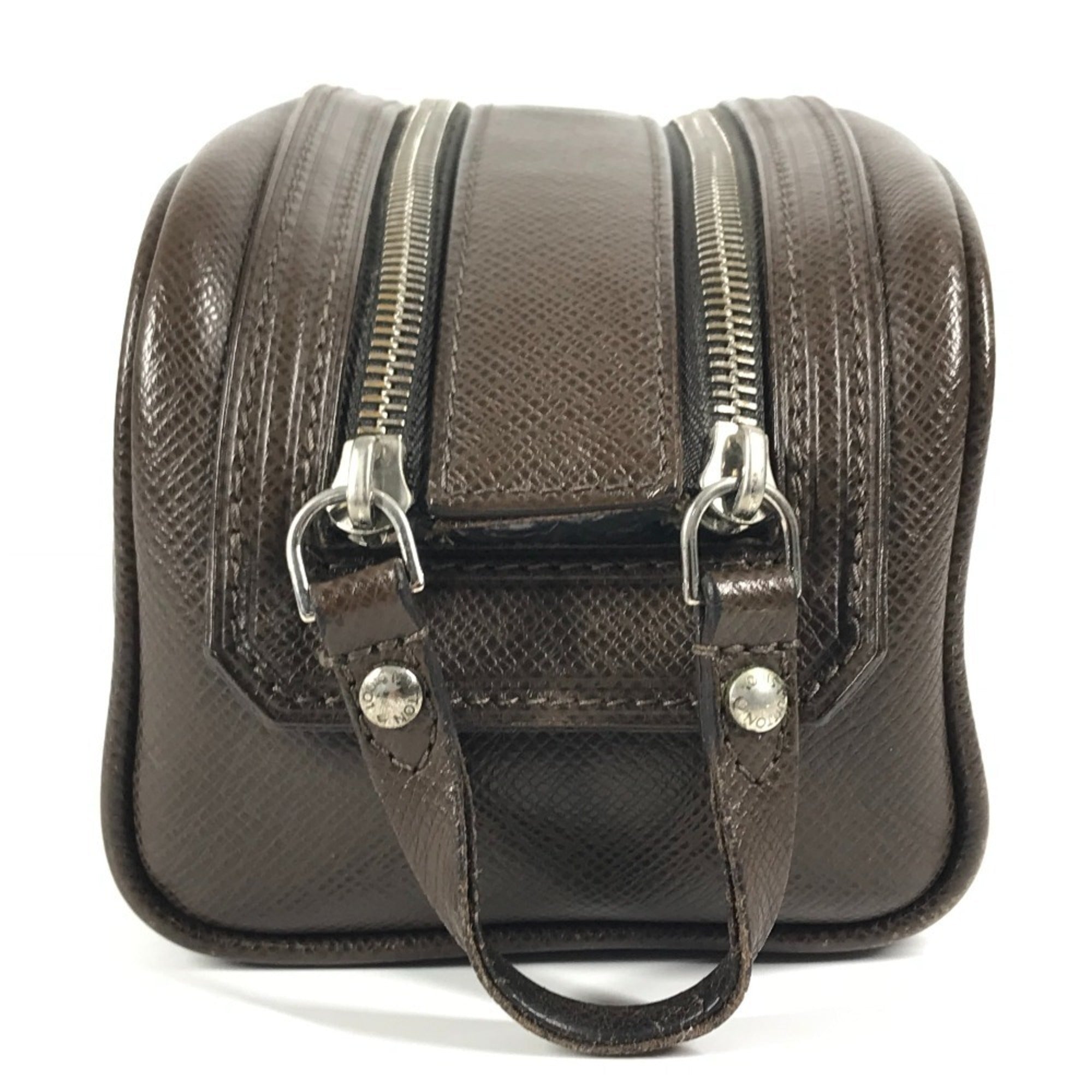 Louis Vuitton Brown Grizzly Taiga Leather Pouch (Pre-Owned)