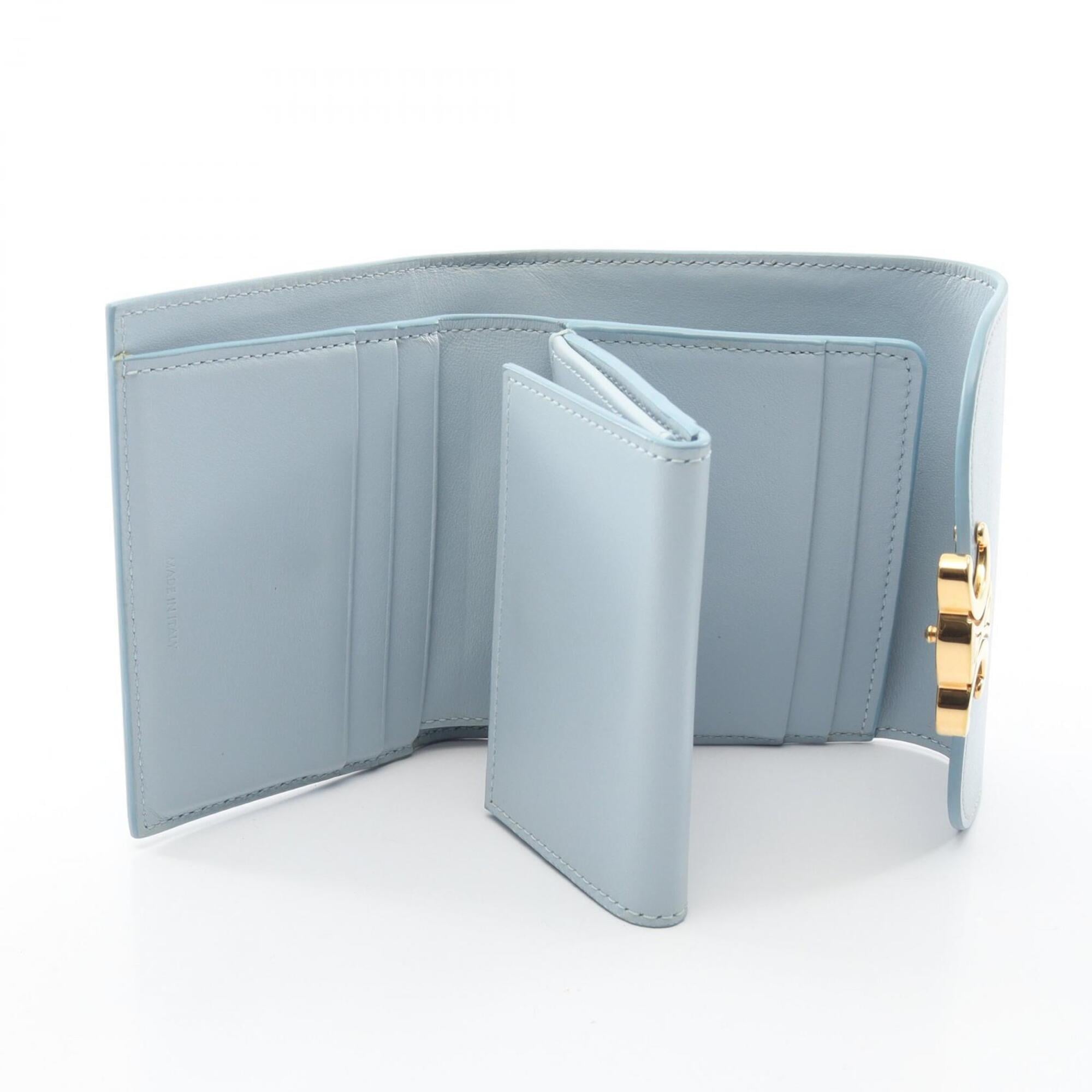 Celine Blue Leather Wallet (Tri-Fold) (Pre-Owned)
