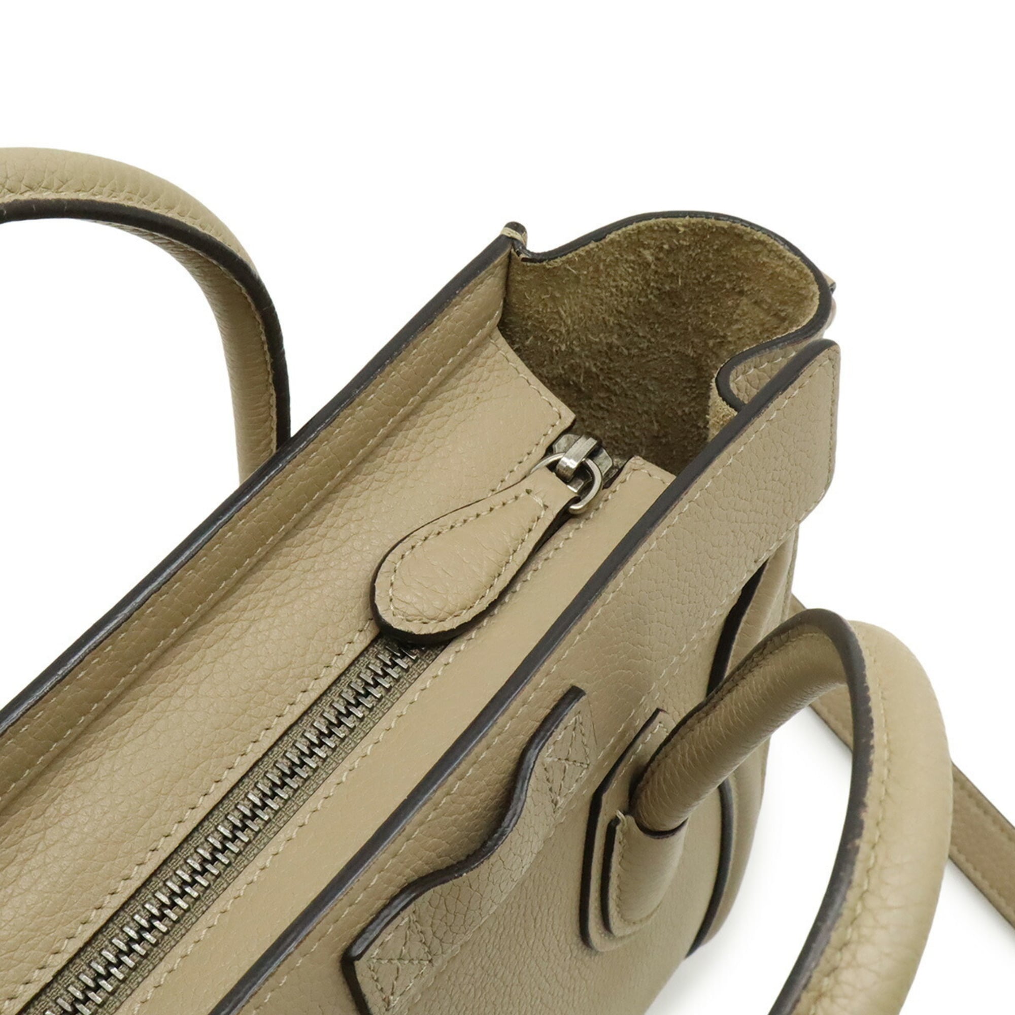 Celine Beige Leather Handbag Shoulder Bag (Pre-Owned)